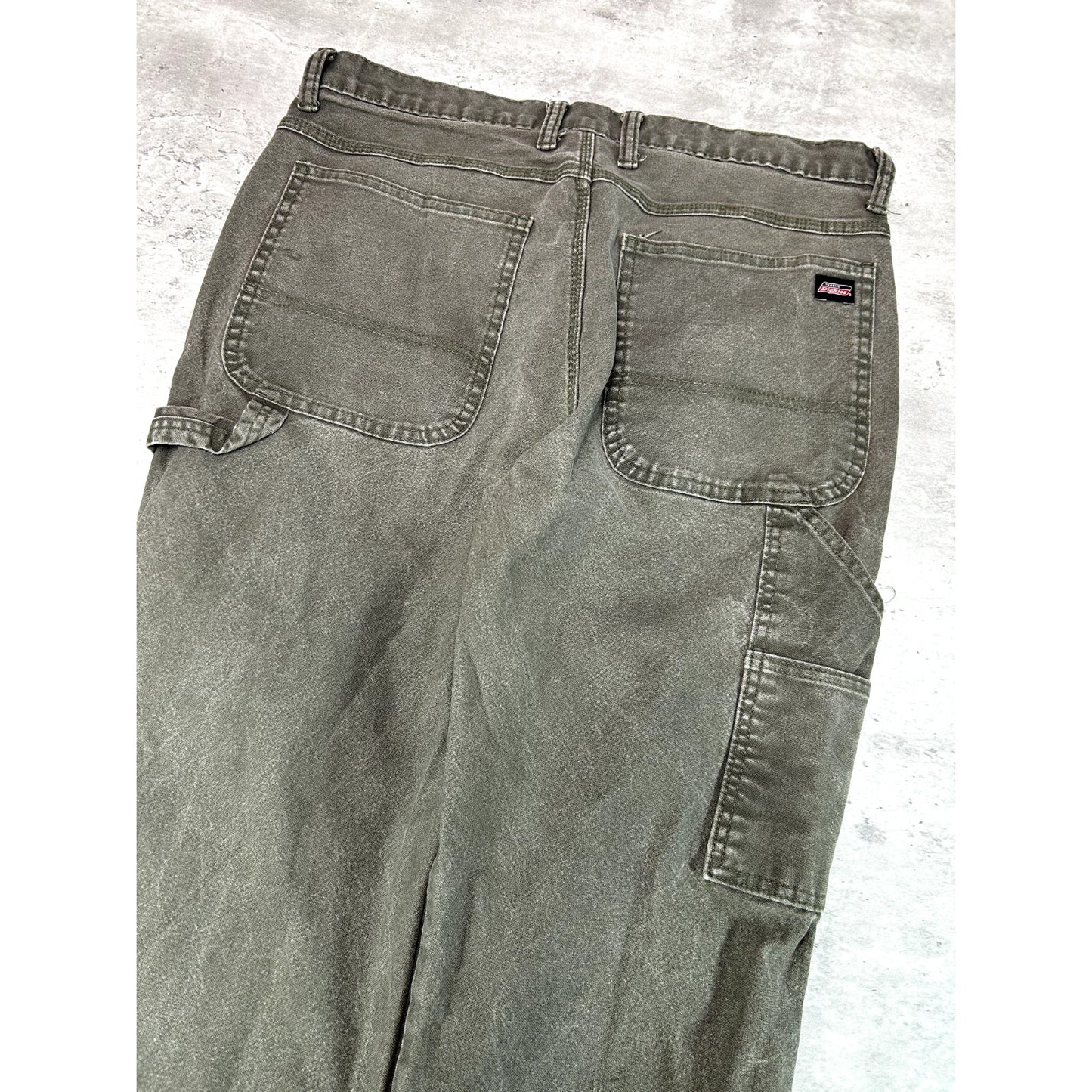 Vintage Dickies Canvas Work Wear Carpenter Pants Size 35W Brown