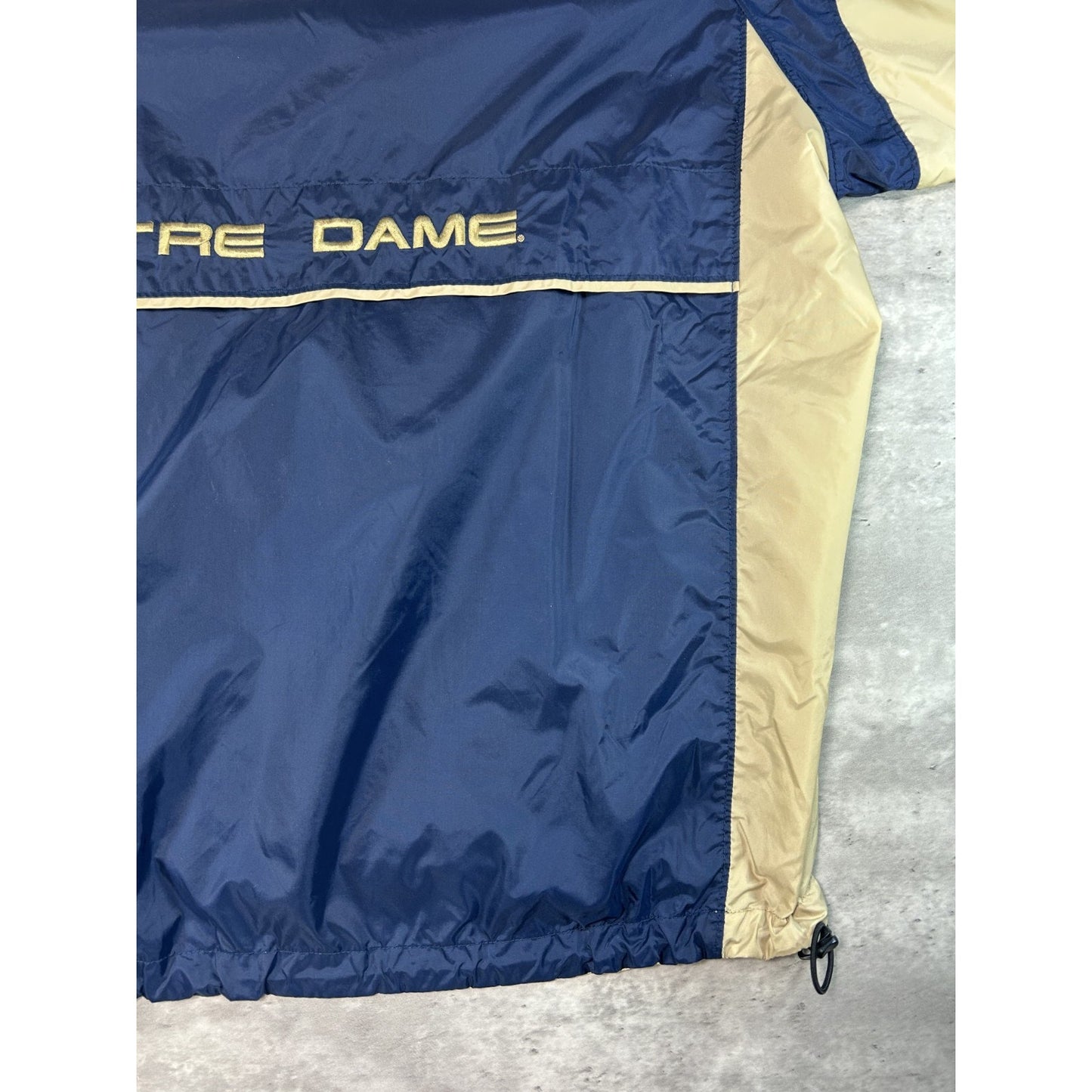 Vintage 90s Notre Dame Fighting Irish NCAA Embroidered Windbreaker Jacket Sz XL