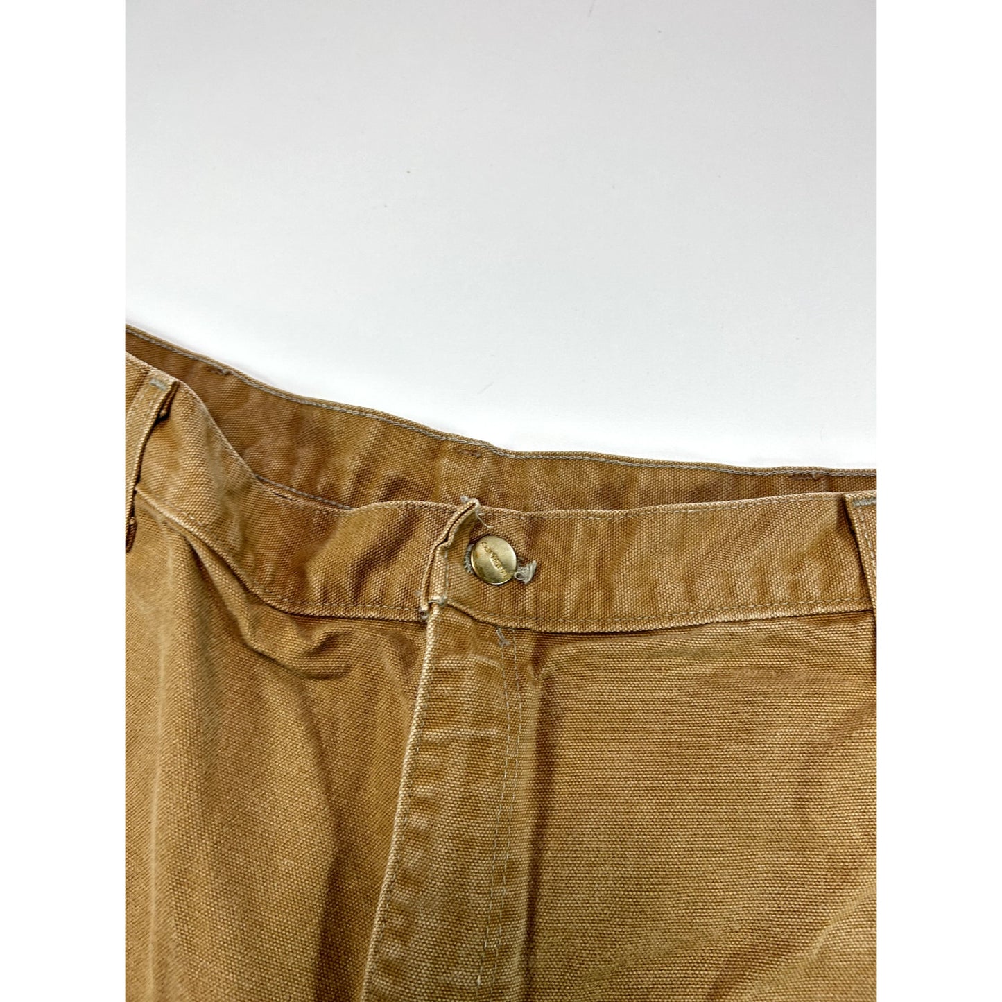 Vintage Carhartt Canvas Workwear Double Knee Carpenter Pants Size 37 Beige