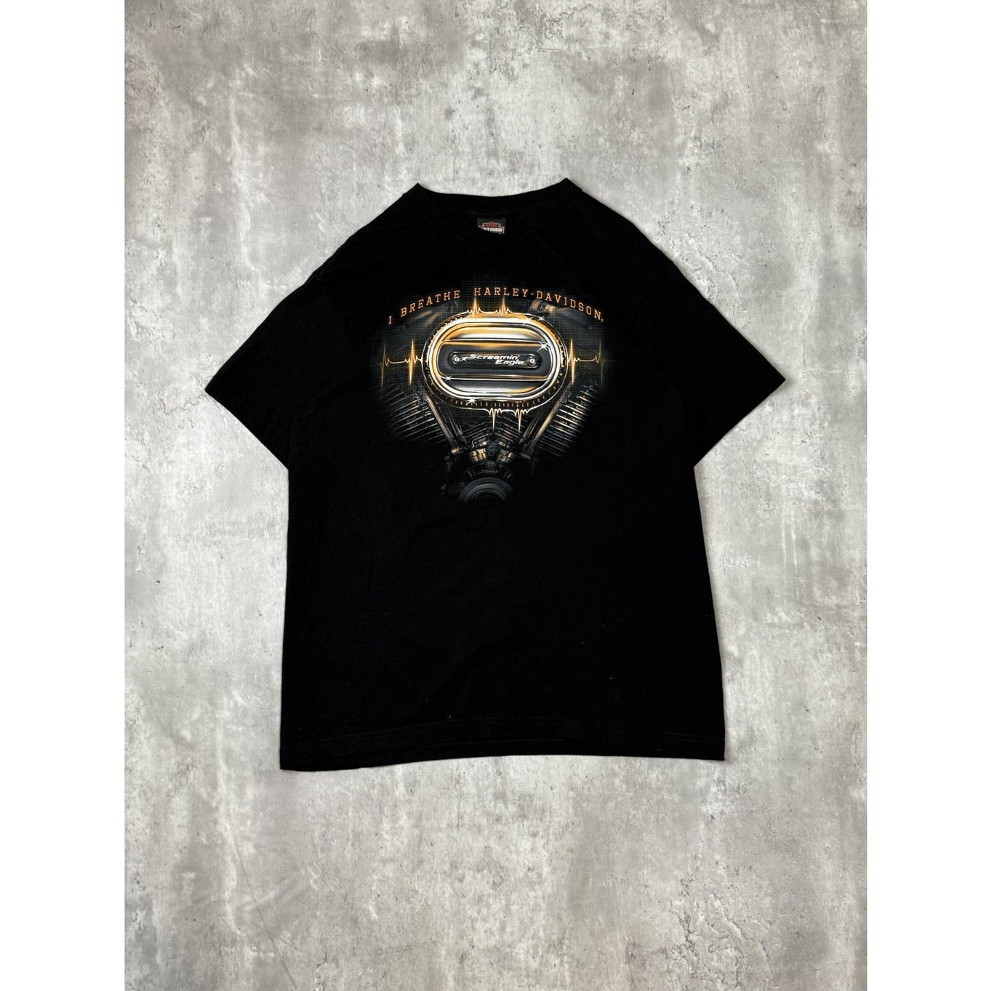 Harley Davidson Motorcycles Screaming Eagle Engine Graphic T-Shirt Size Large