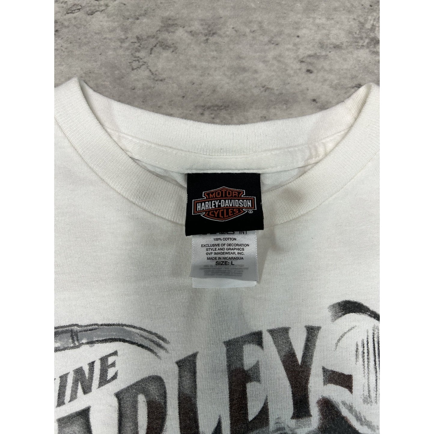 Vintage Harley Davidson Motorcycles Graphic Spellout Long Sleeve T-Shirt Large