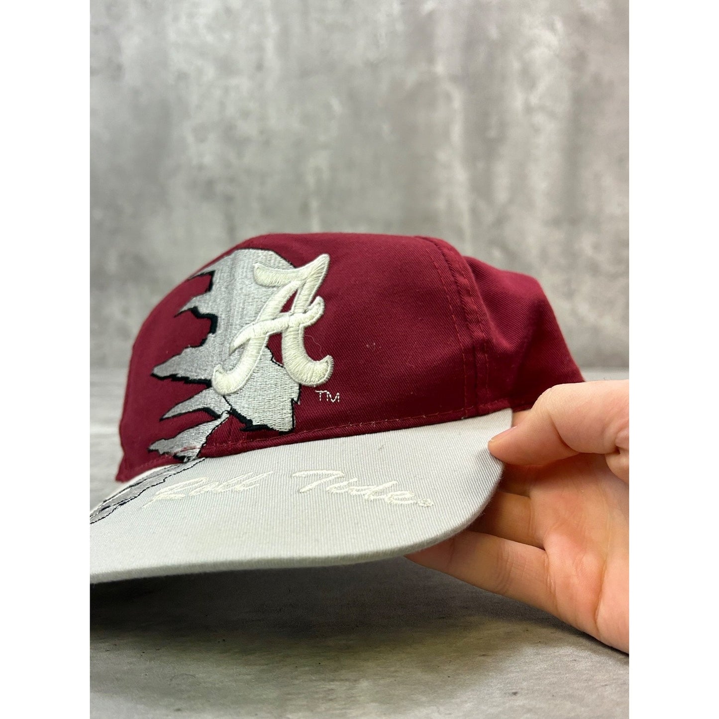 Vintage 90s Alabama Crimson Tide NCAA Embroidered Logo Snapback Hat OSFA