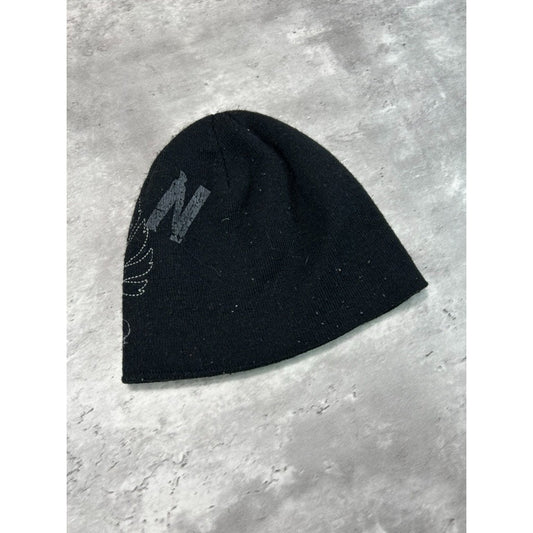 Vintage 2000s AC Milan Embroidered Logo Big Spellout Soccer Beanie Hat OSFA