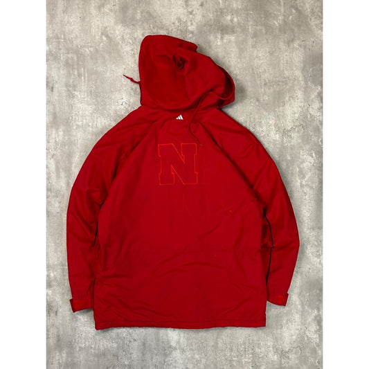 Vintage Nebraska Cornhuskers NCAA Adidas Insulatesd Coaches Jacket Size Large