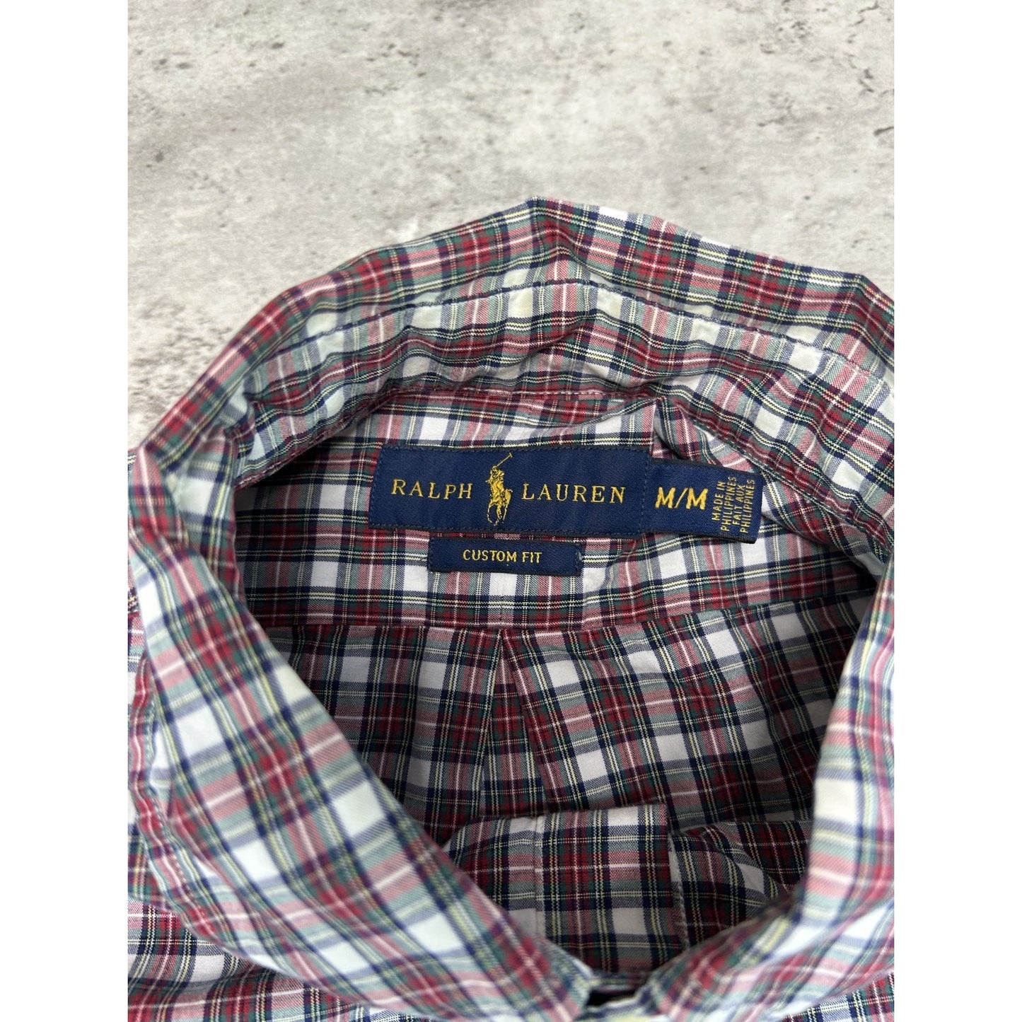Polo Ralph Lauren Plaid Print Reworked Cropped Button Up Shirt Size Medium