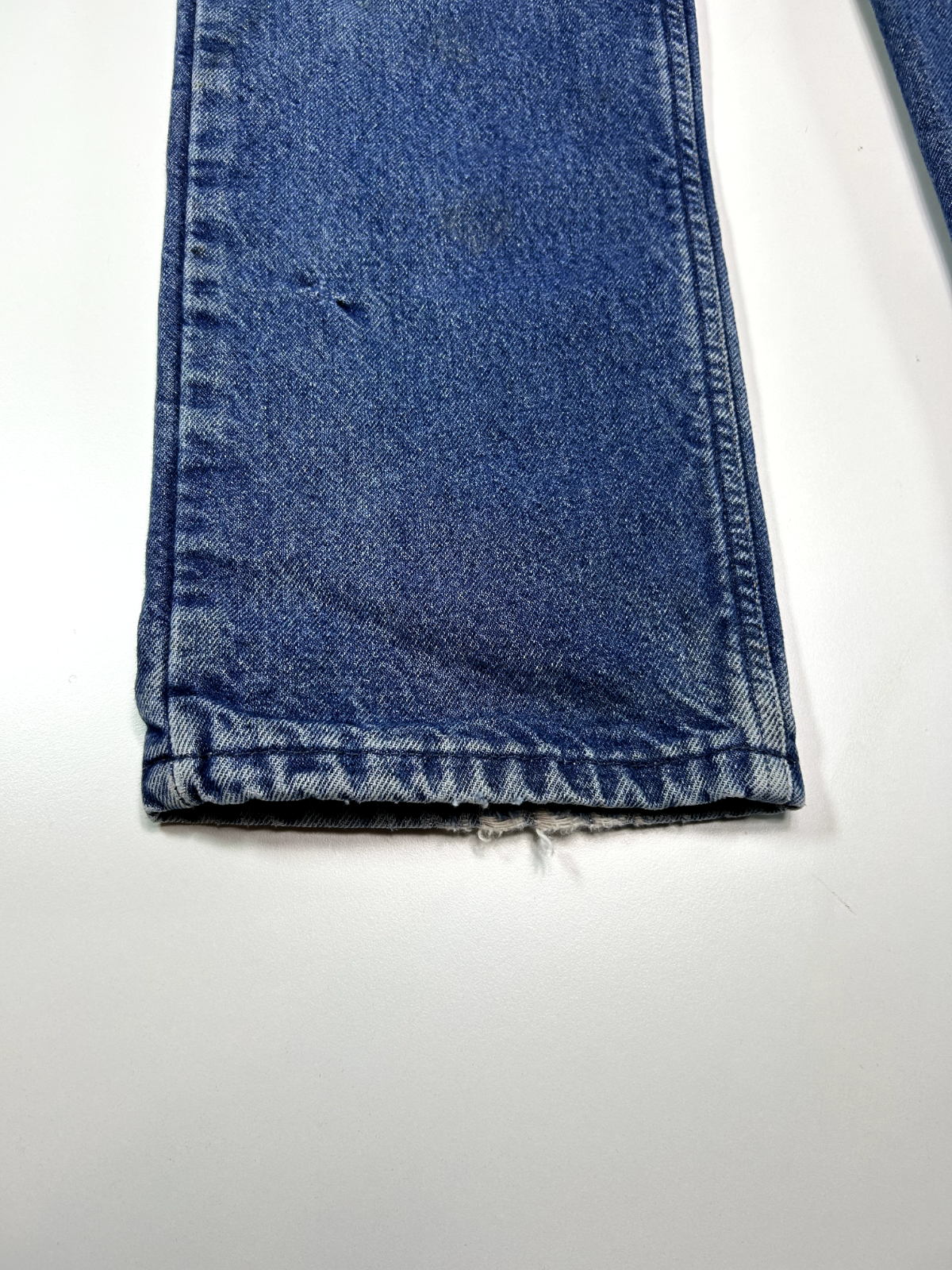 Vintage Carhartt Plaid Lined Dark Wash Denim Work Wear Pants Size 34W Blue