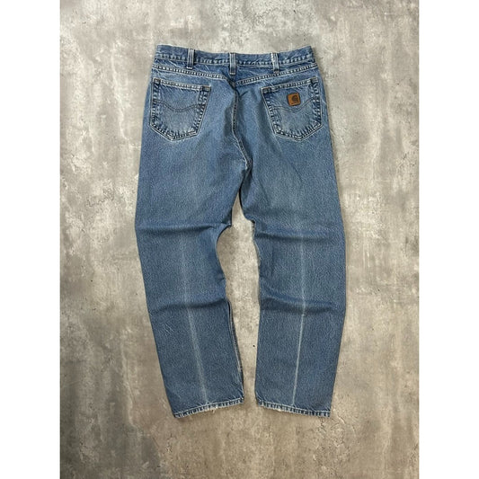 Vintage Carhartt Medium Wash Denim Workwear Pants Size 37 Blue
