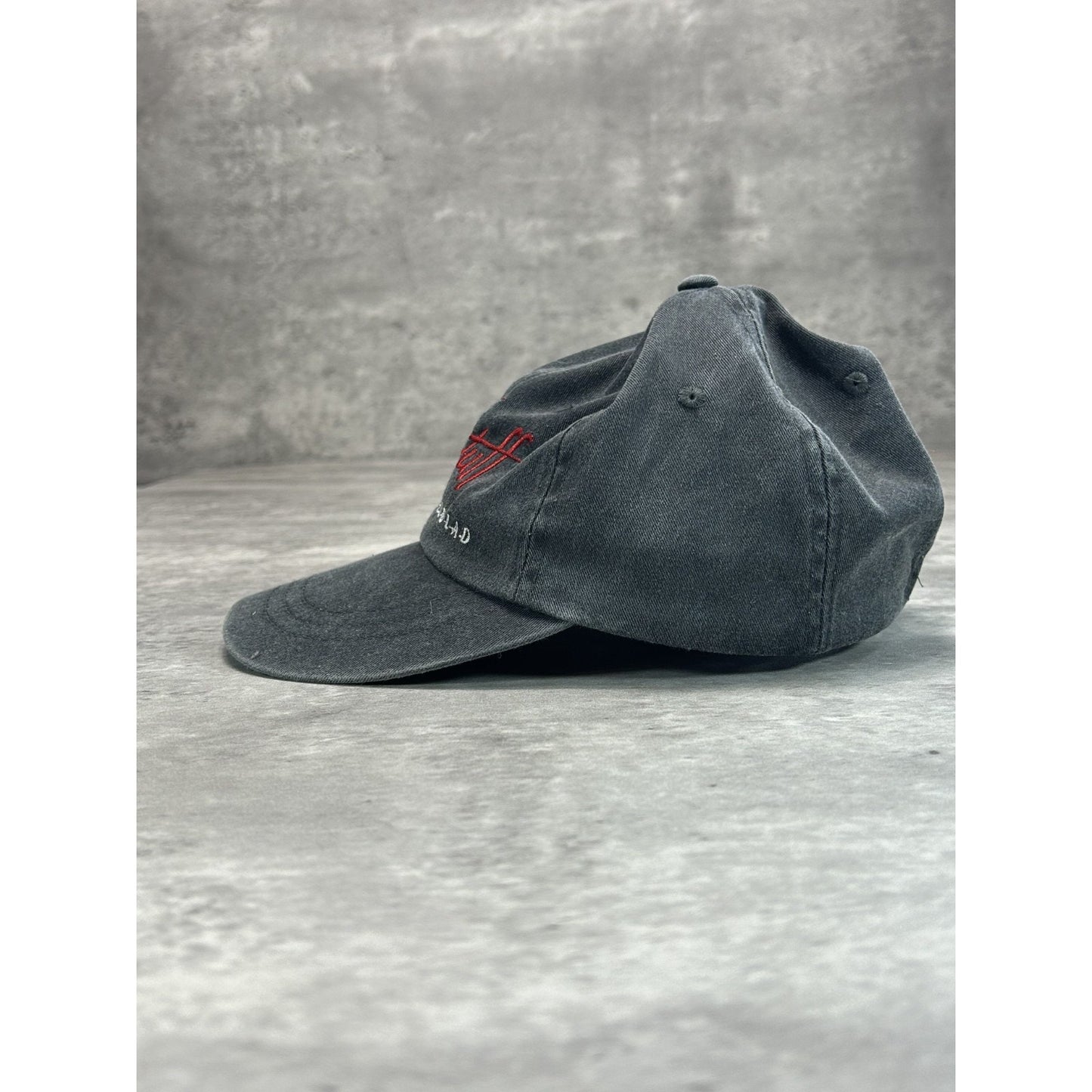 Vintage 90s Hasselblad Hot Stuff Embroidered Spellout Camera Strapback Hat OSFA