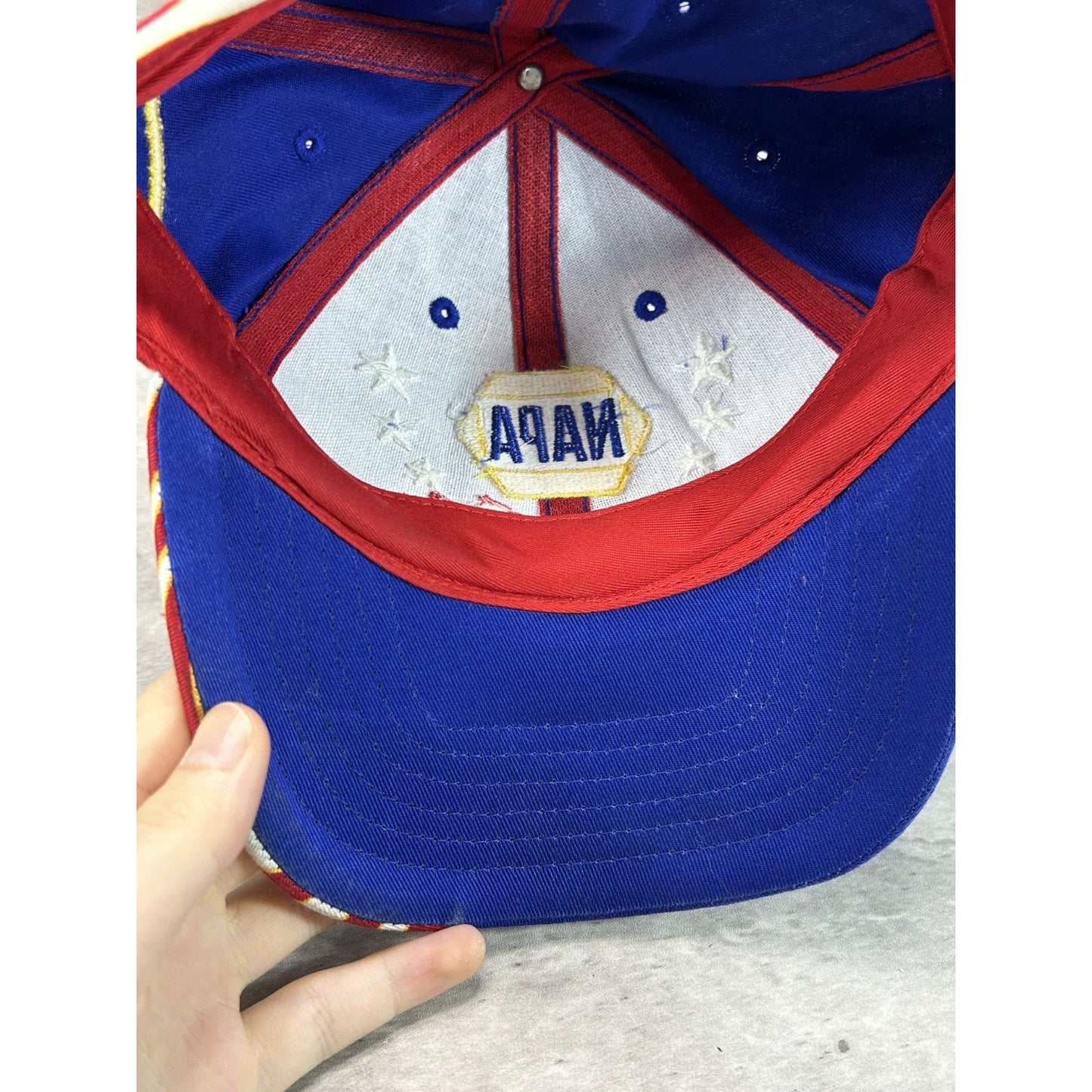 Vintage Napa Racing Embroidered Logo Spellout Nascar Strapback Hat OSFA