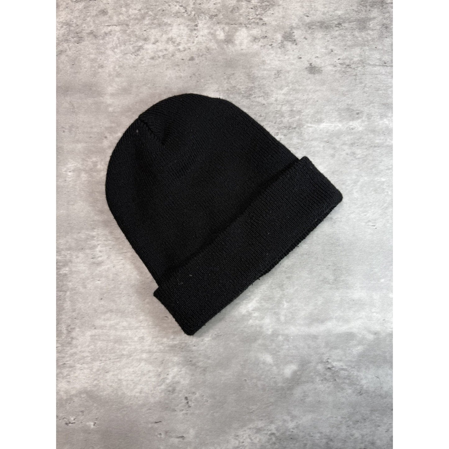 Vintage Carhartt Workwear Embroidered Patch Beanie Hat OSFA Black