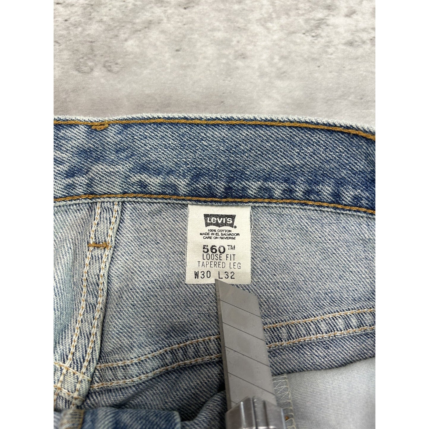 Vintage 90s Levis 560 Red Tab Light Wash Denim Pants Size 30 Blue