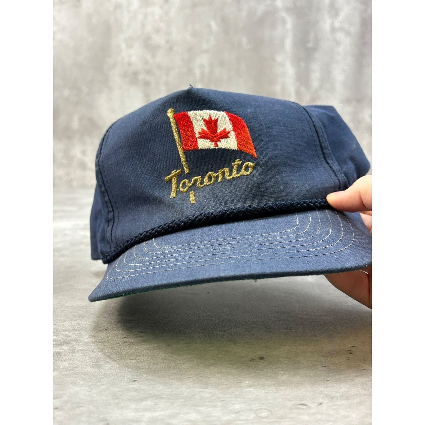 Vintage 90s Toronto Embroidered Flag Spellout Destination Snapback Hat OSFA