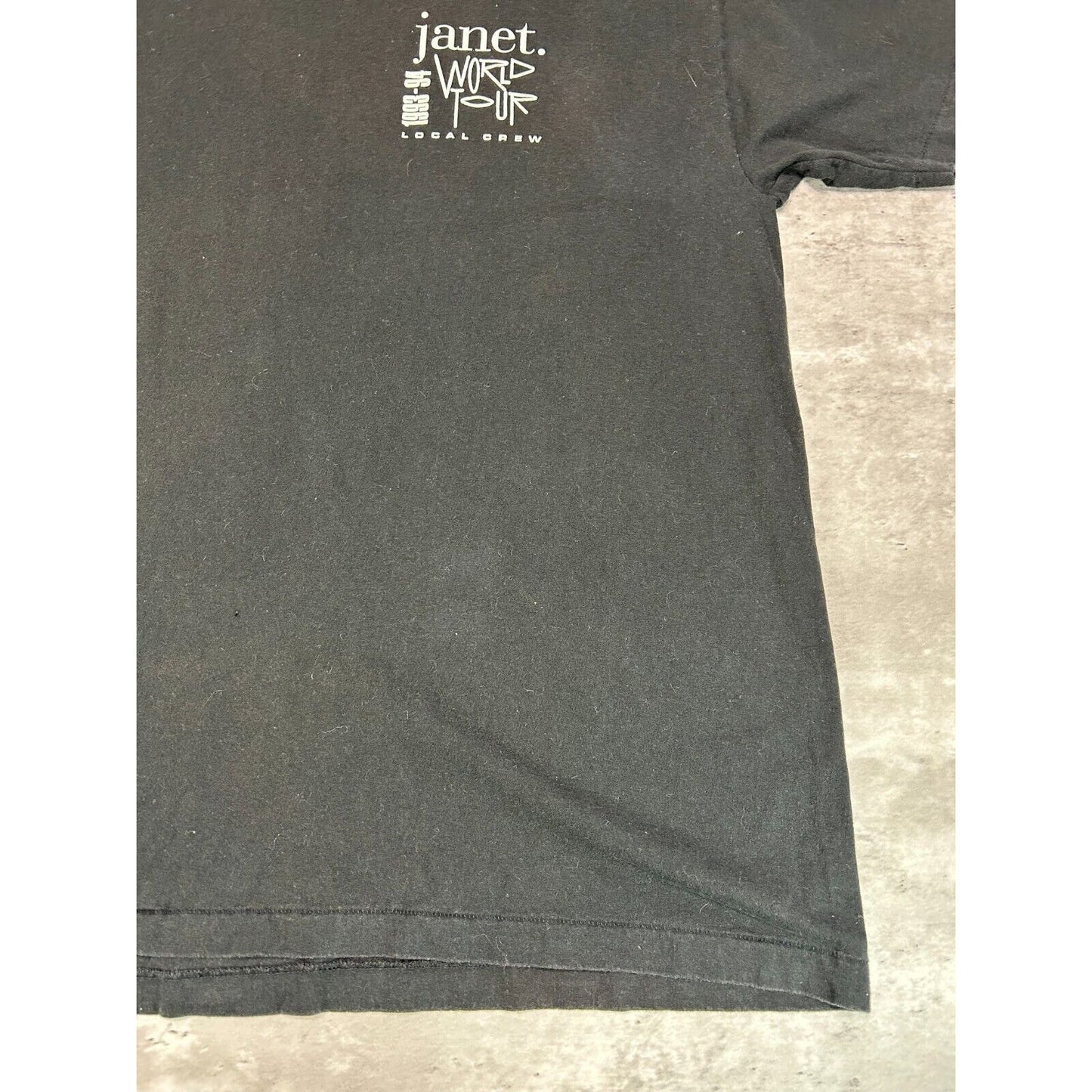 Vintage 1994 Janet Jackson Pop Music World Tour Local Crew T-Shirt Size XL