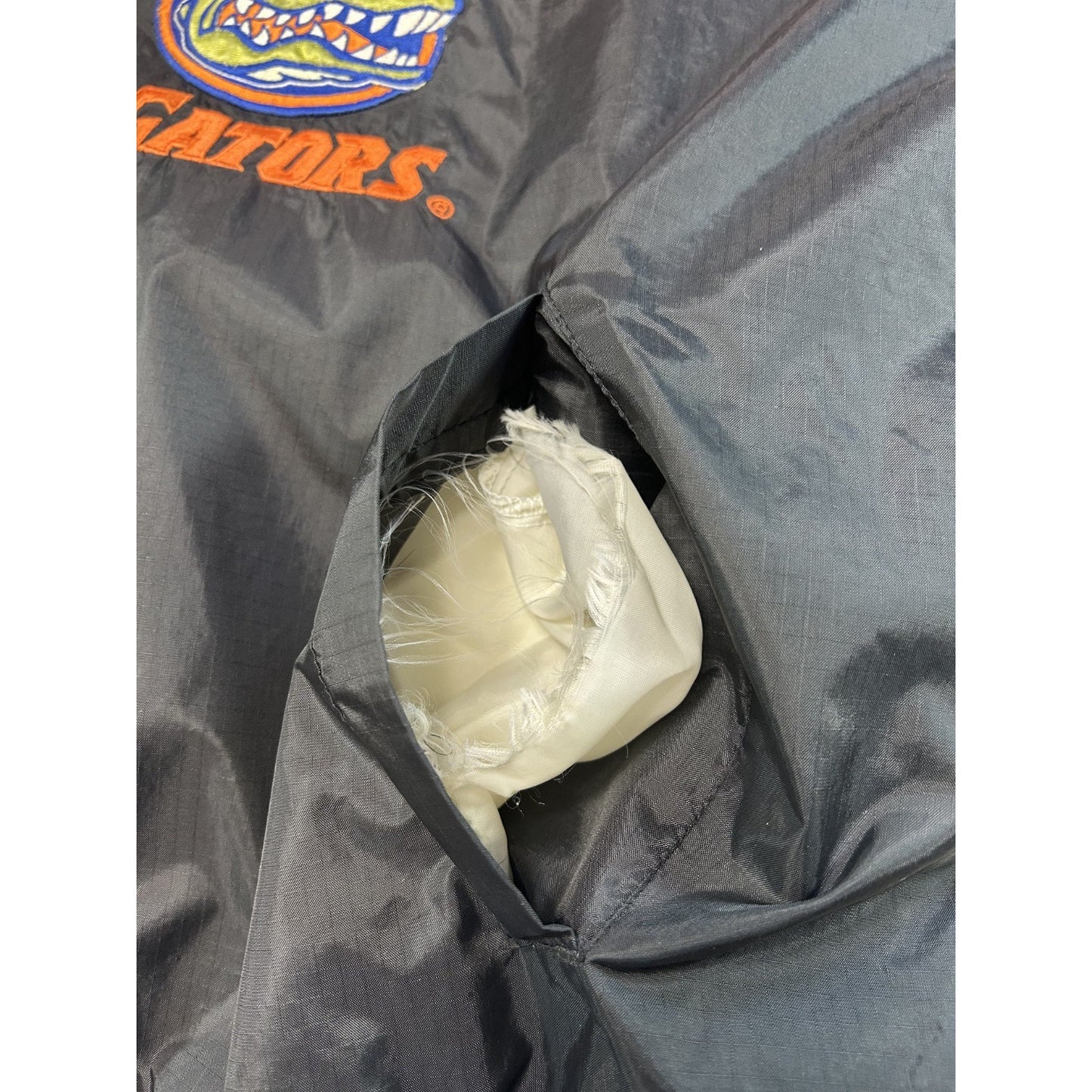 Vintage 90s Florida Gators NCAA Embroidered Logo Nylon Windbreaker Jacket Sz XL