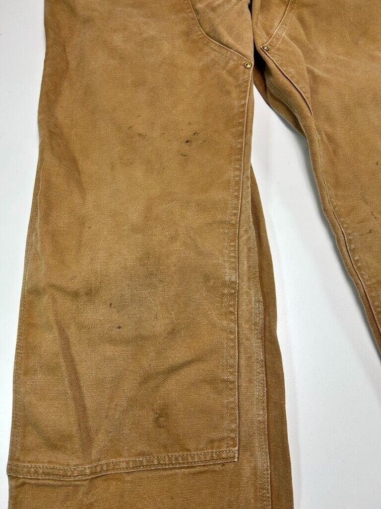 Vintage Carhartt Canvas Workwear Double Knee Carpenter Pants Size 35