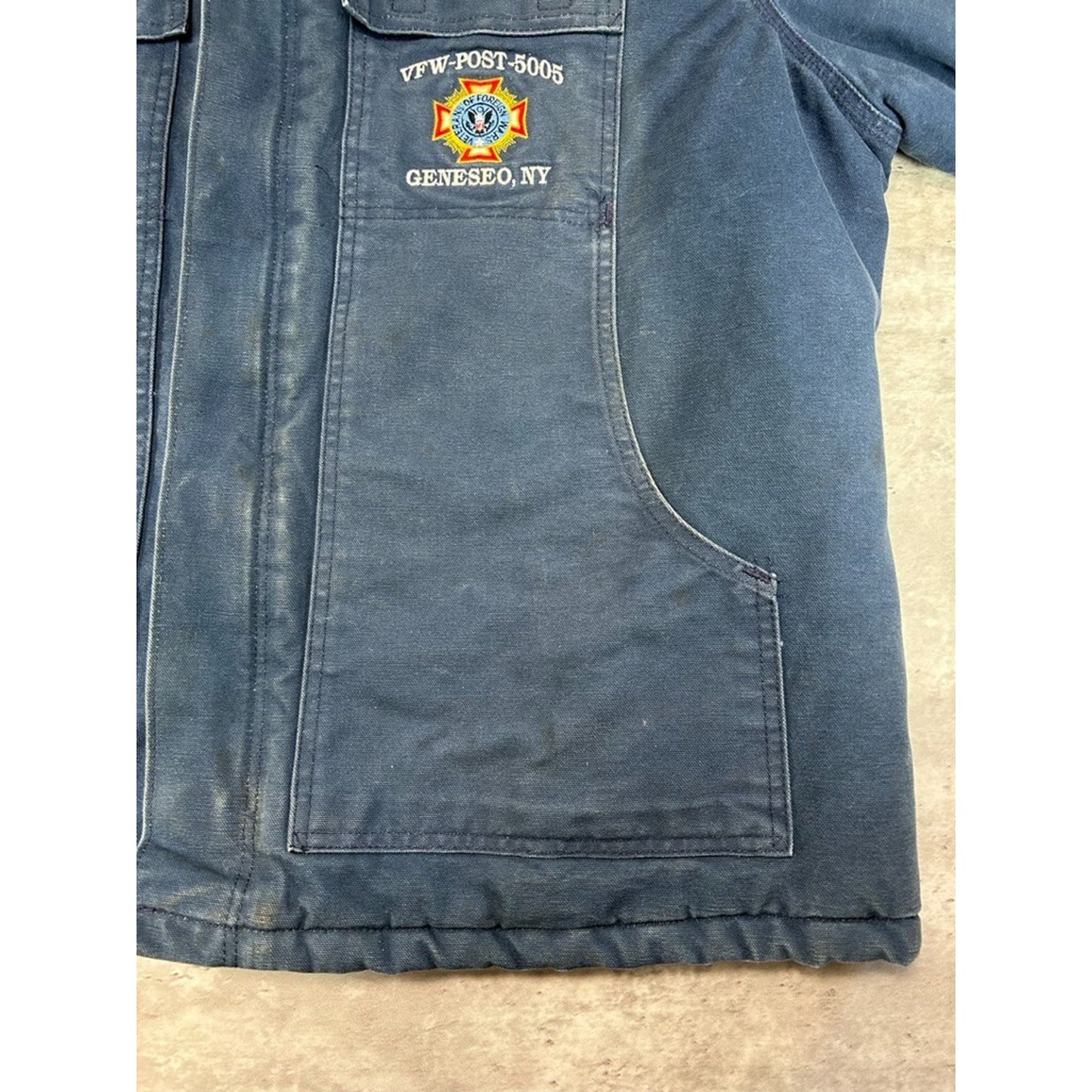 Vintage Carhartt Insulated Canvas Workwear Arctic Jacket Size XXL Blue