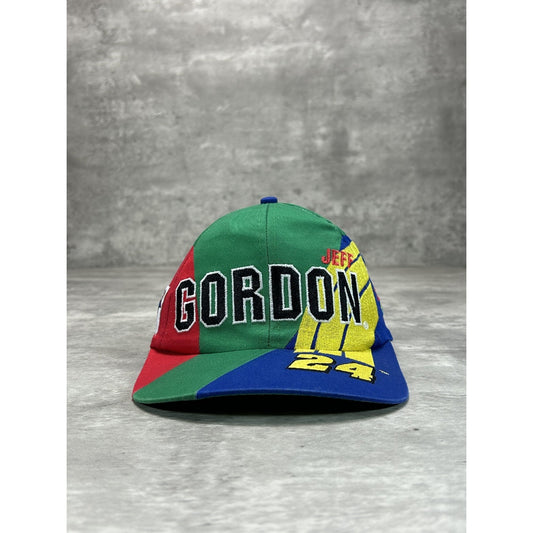 Vintage 90s Jeff Gordon #24 Dupont Racing Embroidered Nascar Snapback Hat OSFA