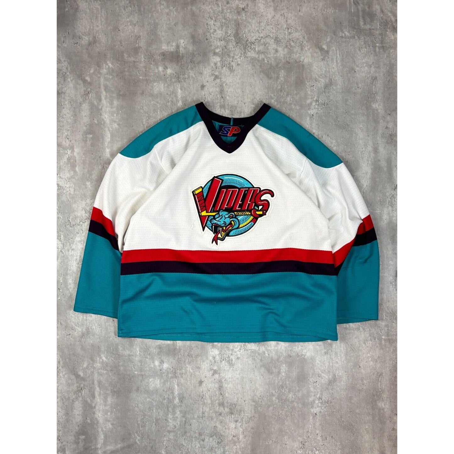 Vintage 90s #99 Detroit Vipers ECHL Embroidered Hockey Jersey Size Medium