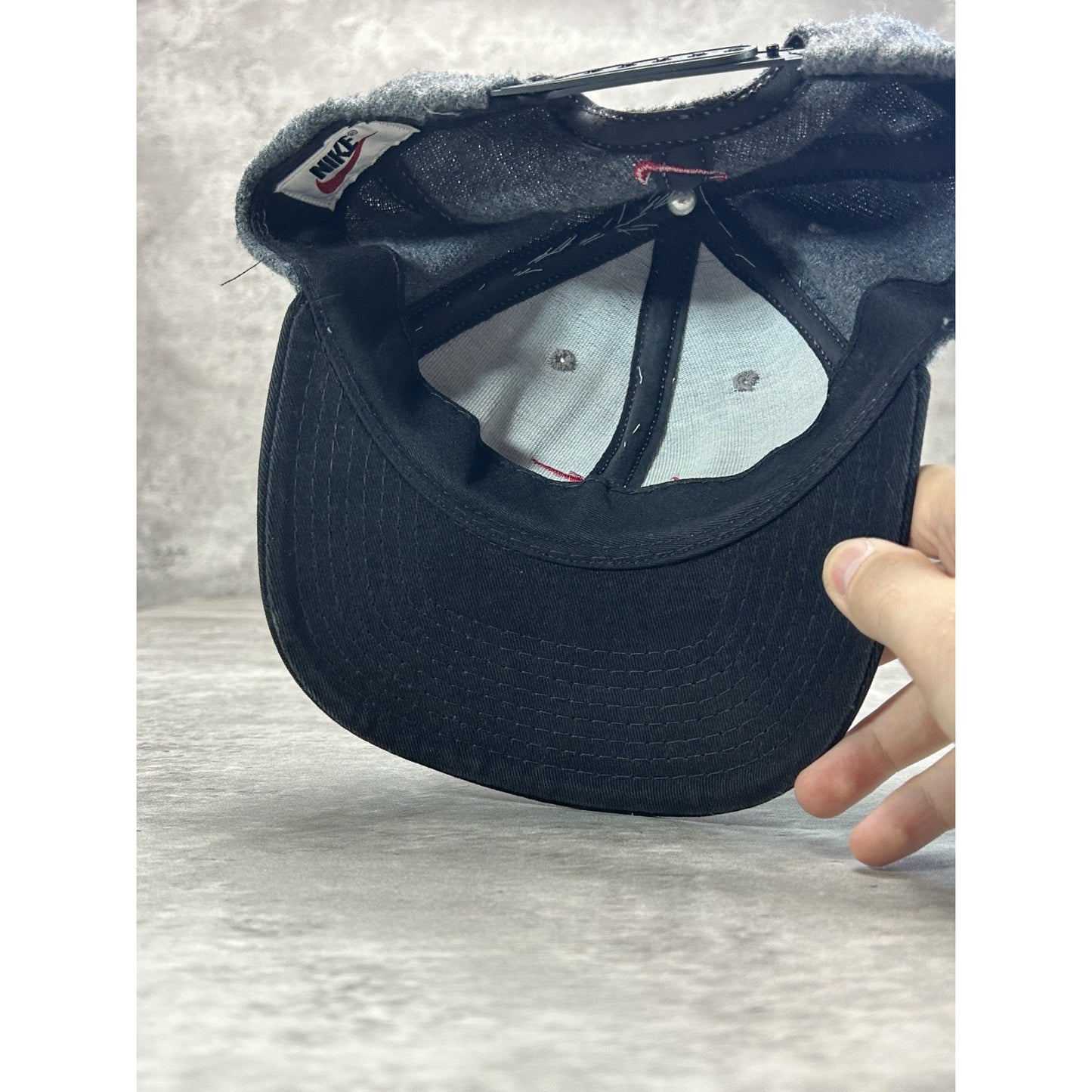 Vintage 90s Nike Baseball Embroidered Swoosh Spellout Snapback Hat OSFA