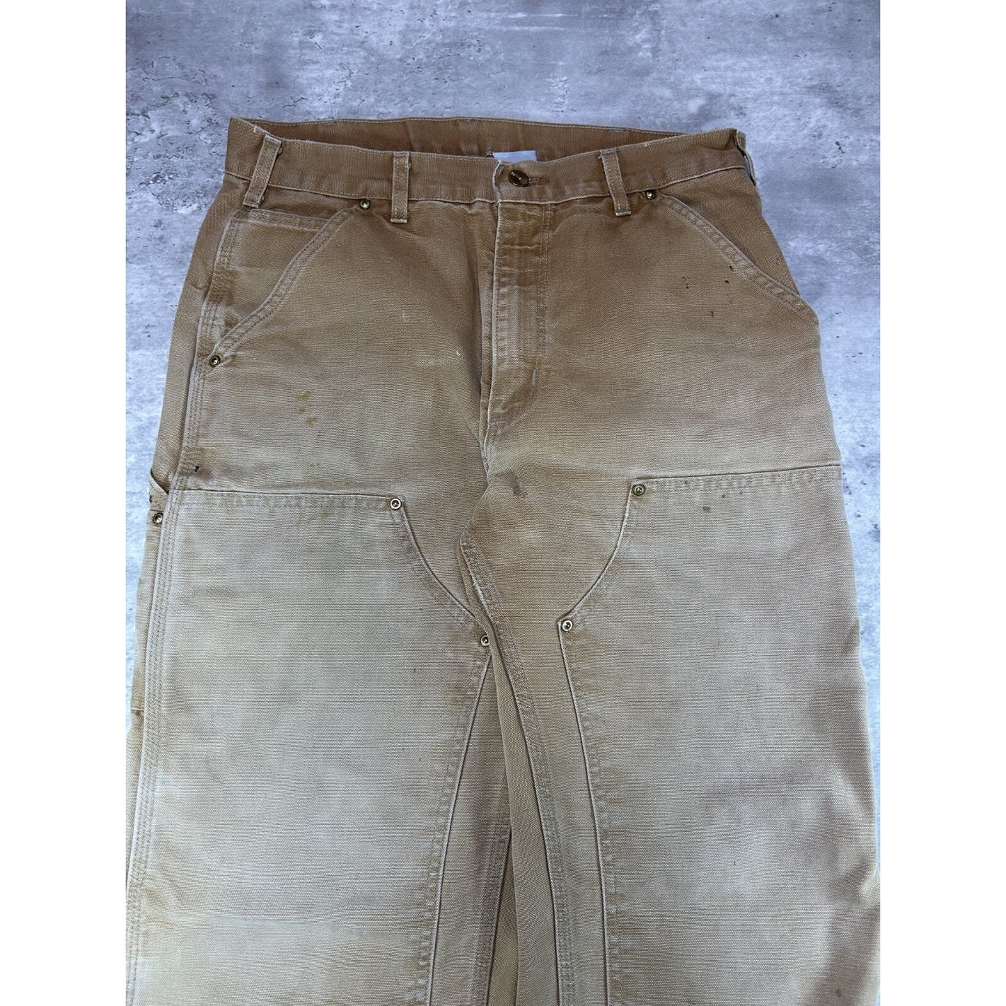 Carhartt 125 Years Canvas Workwear Carpenter Double Knee Pants Size 32 Made USA