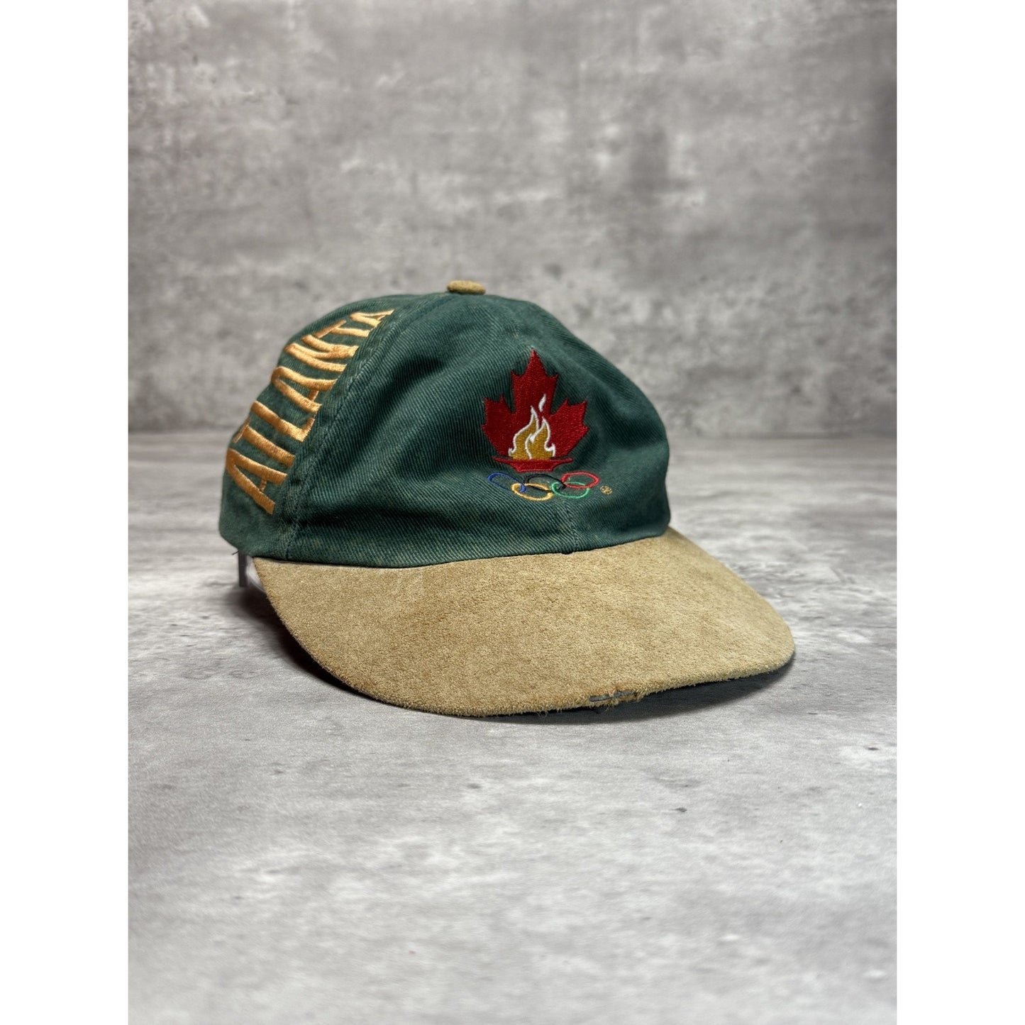 Vintage 1996 Atlanta Olympics Embroidered Logo Spellout Strapback Hat OSFA