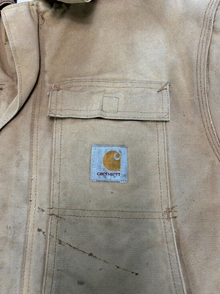 Vintage 90s Carhartt Quilted Lined Canvas Workwear Arctic Jacket Size Large