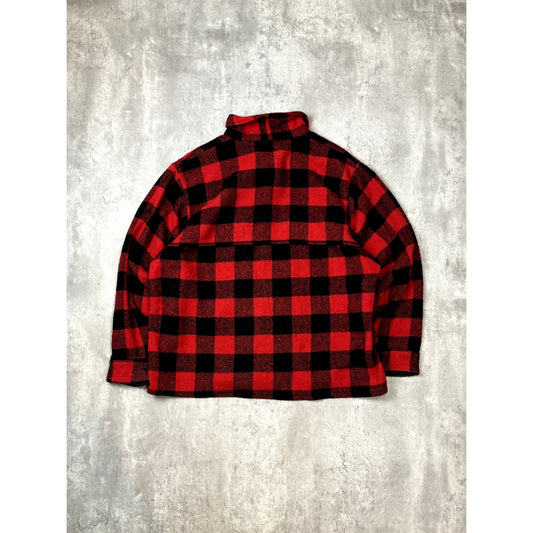 Vintage 80s/90s Codet Buffalo Plaid Heavy Flannel Jacket Size XL