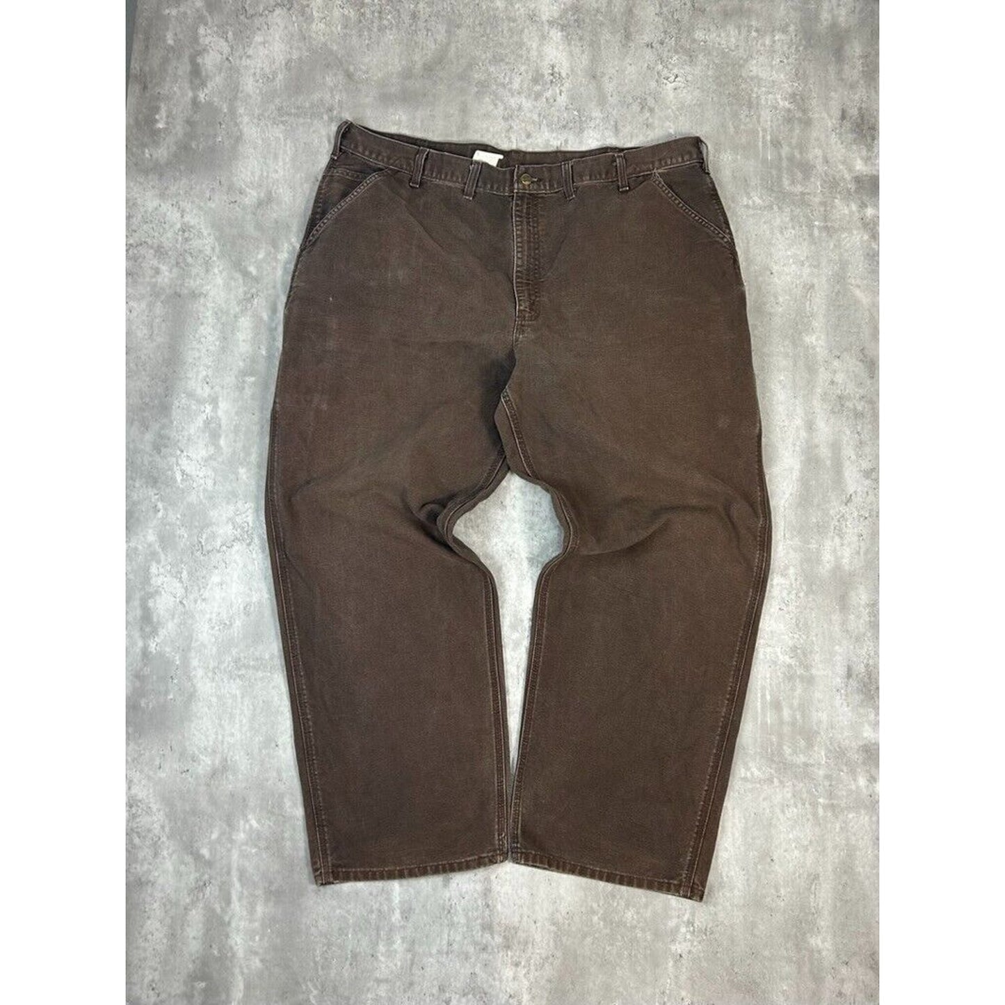 Vintage 90s Carhartt Original Dunagree Fit Canvas Work Wear Carpenter Pants Size 43W