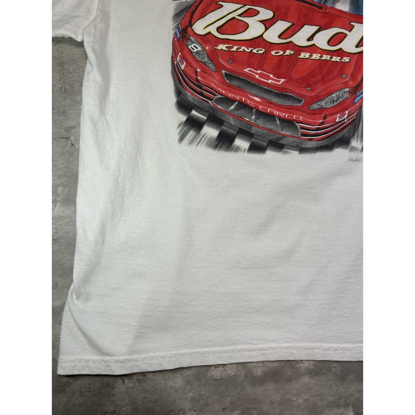 Vintage 90s Dale Earnhardt #8 Budweiser Racing Nascar Graphic T-Shirt Size XL