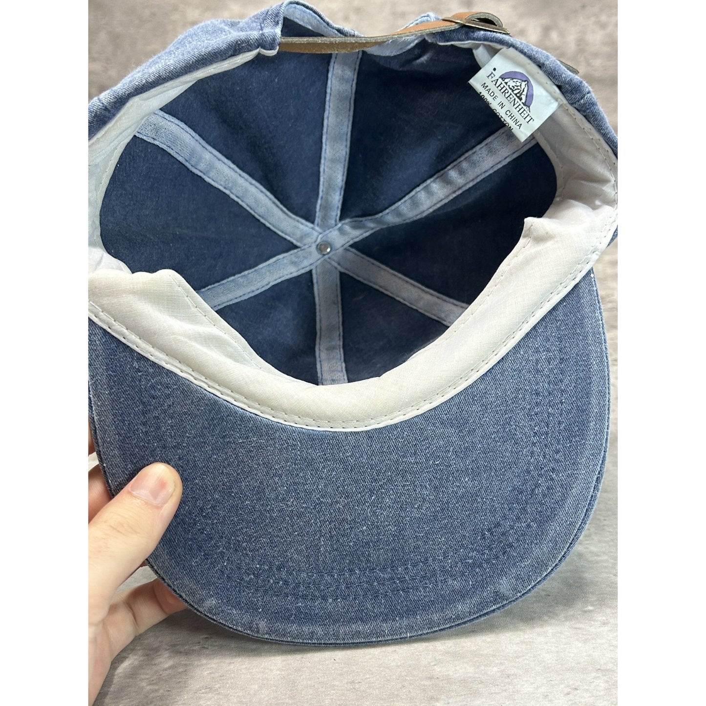 Vintage 1996 Level Regatta Yacht Club Embroidered Denim Strapback Hat OSFA
