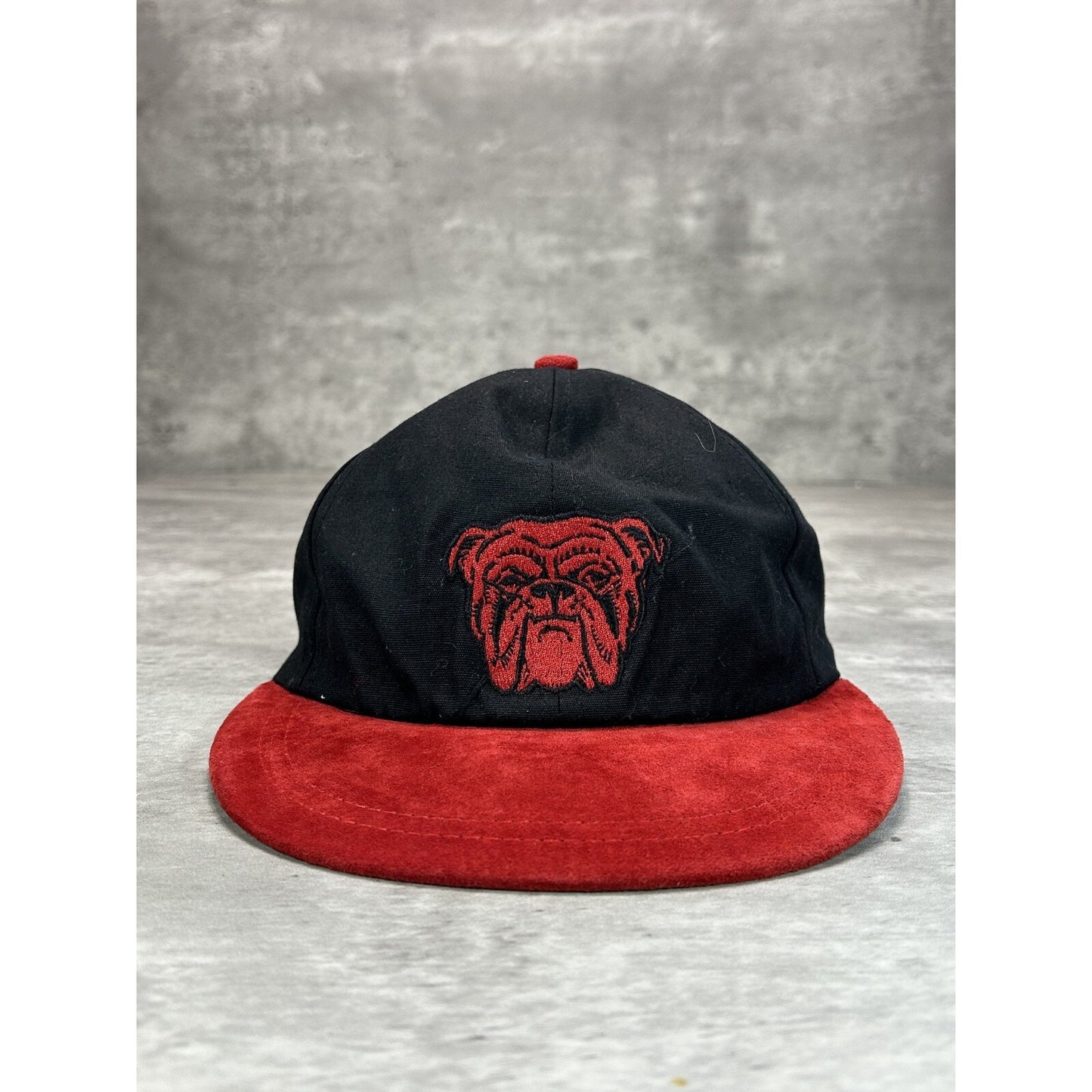 Vintage 90s Red Dog Beer Embroidered Logo Two Tone Snapback Hat OSFA Black/Red