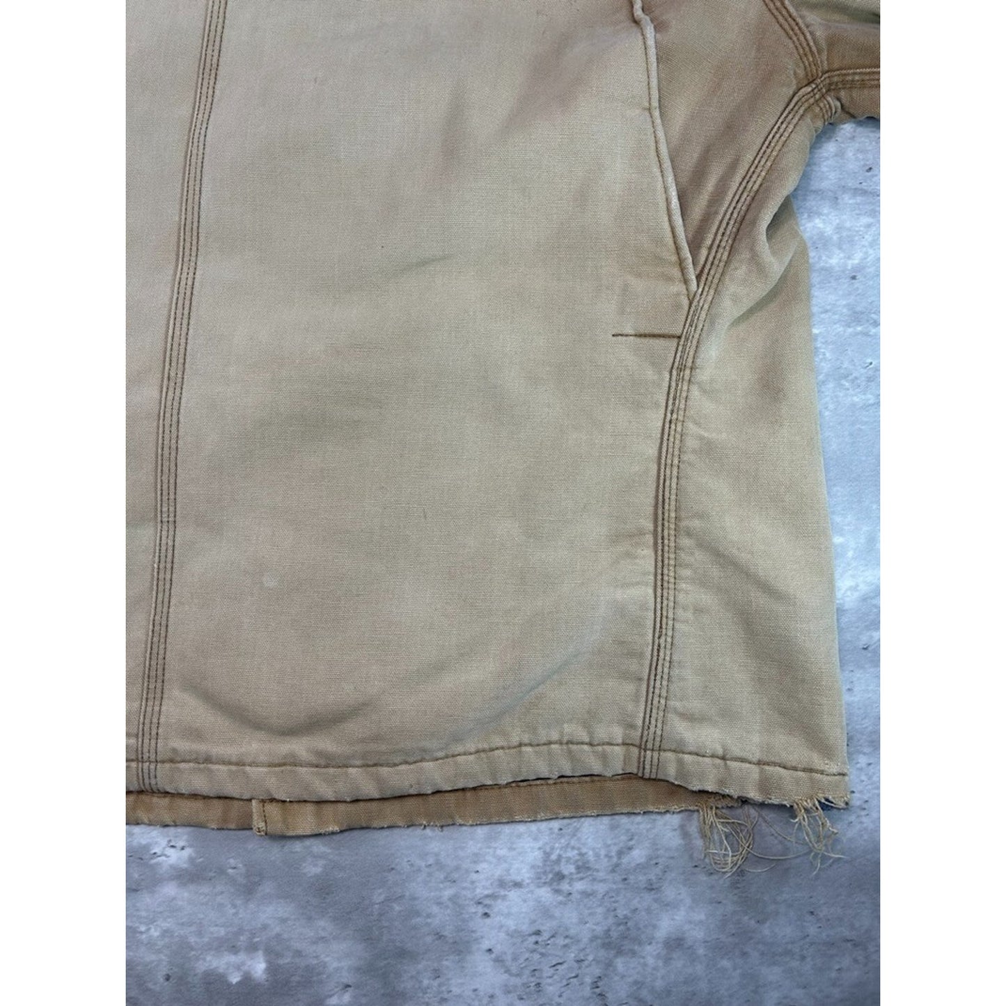 Vintage 1970s Carhartt Blanket Lined Canvas Workwear Chore Jacket Size XXL