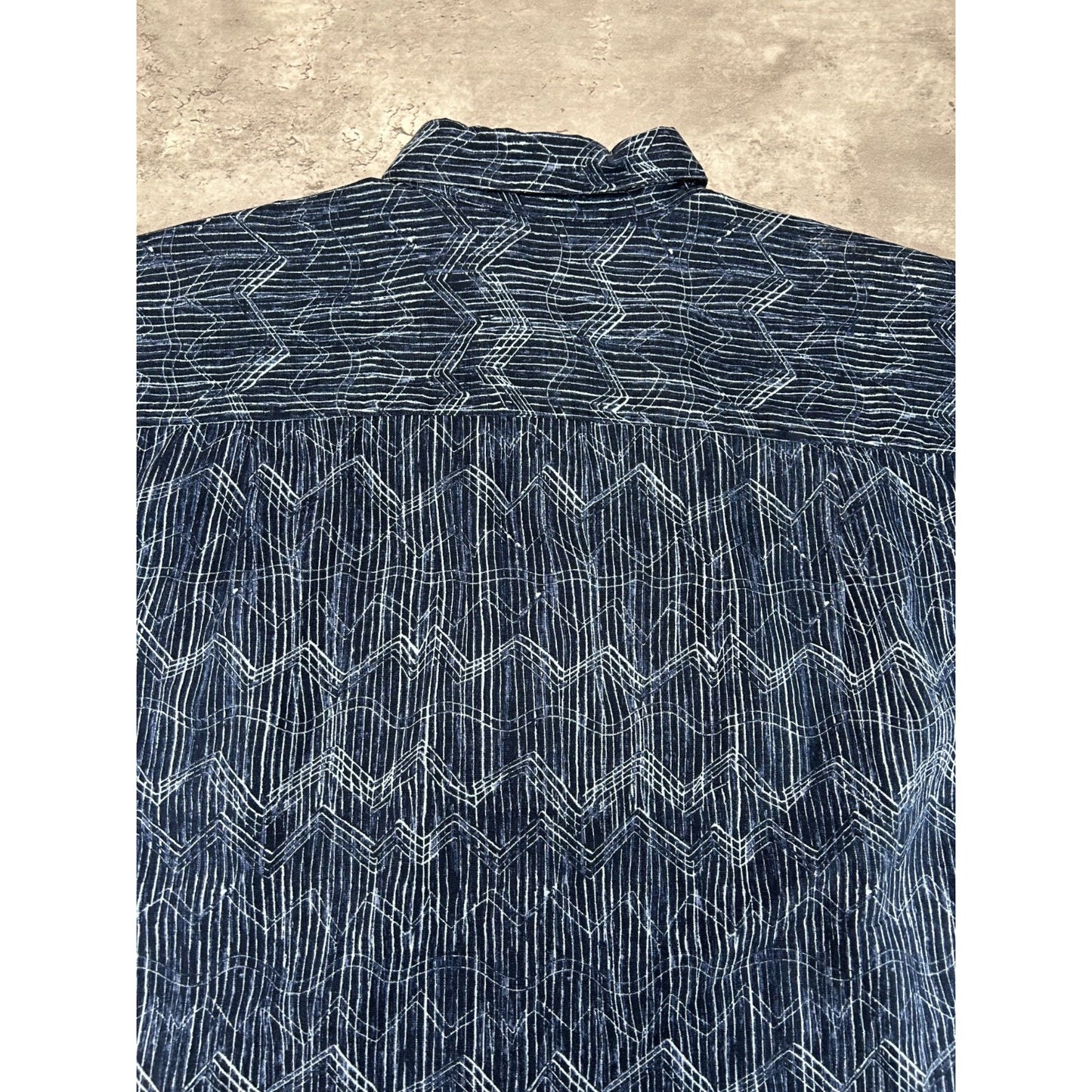 Vintage 90s St Johns Bay Abstract Print Reworked Cropped Button Up Shirt Large