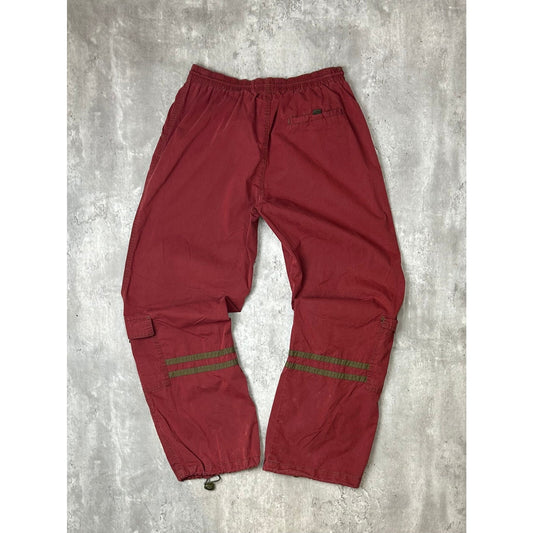 Vintage 2000s Urban Star Nylon Cargo Track Pants Size Large Red