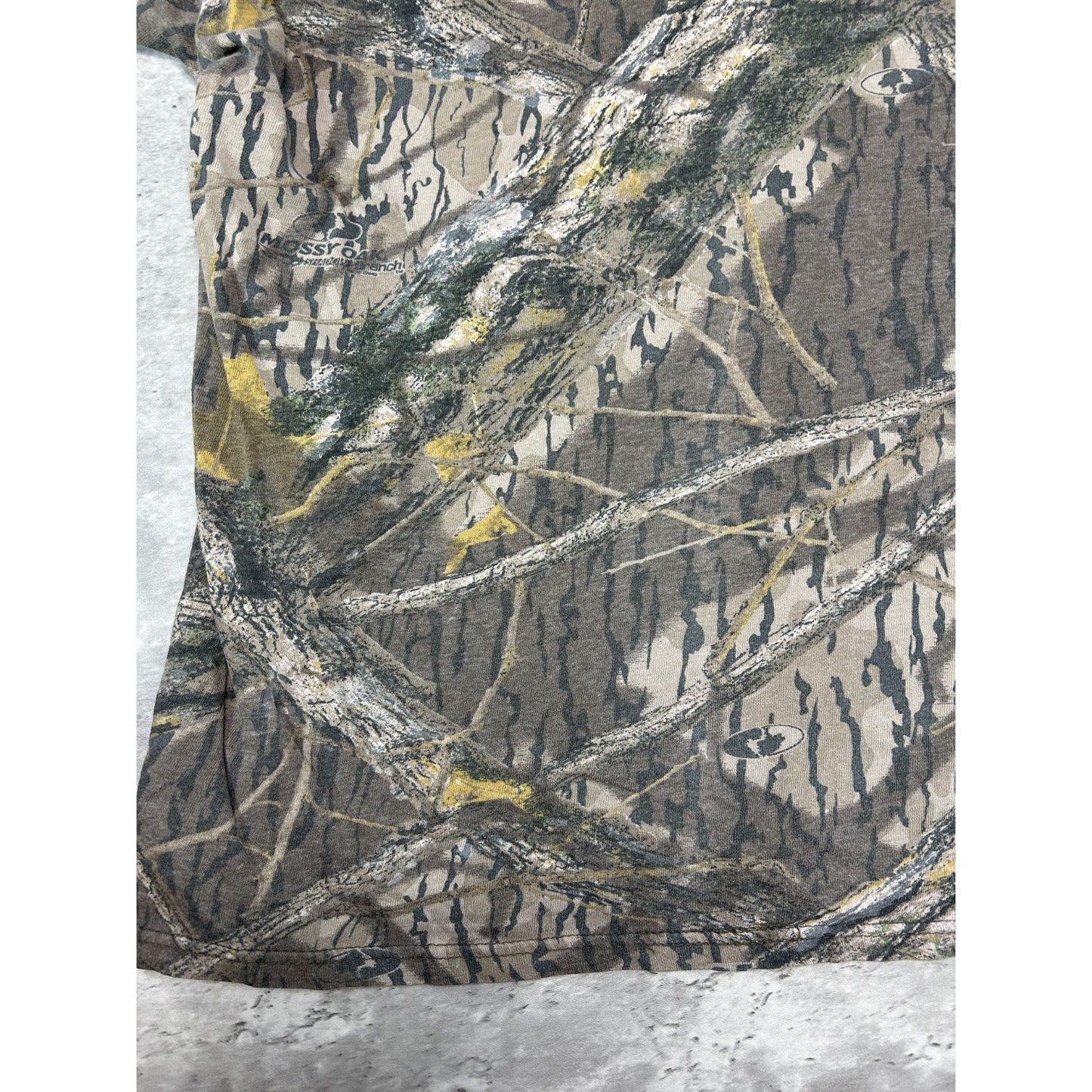 Vintage 90s Mossy Oak Shadow Branch Tree Camo Hunting T-Shirt Size 3XL
