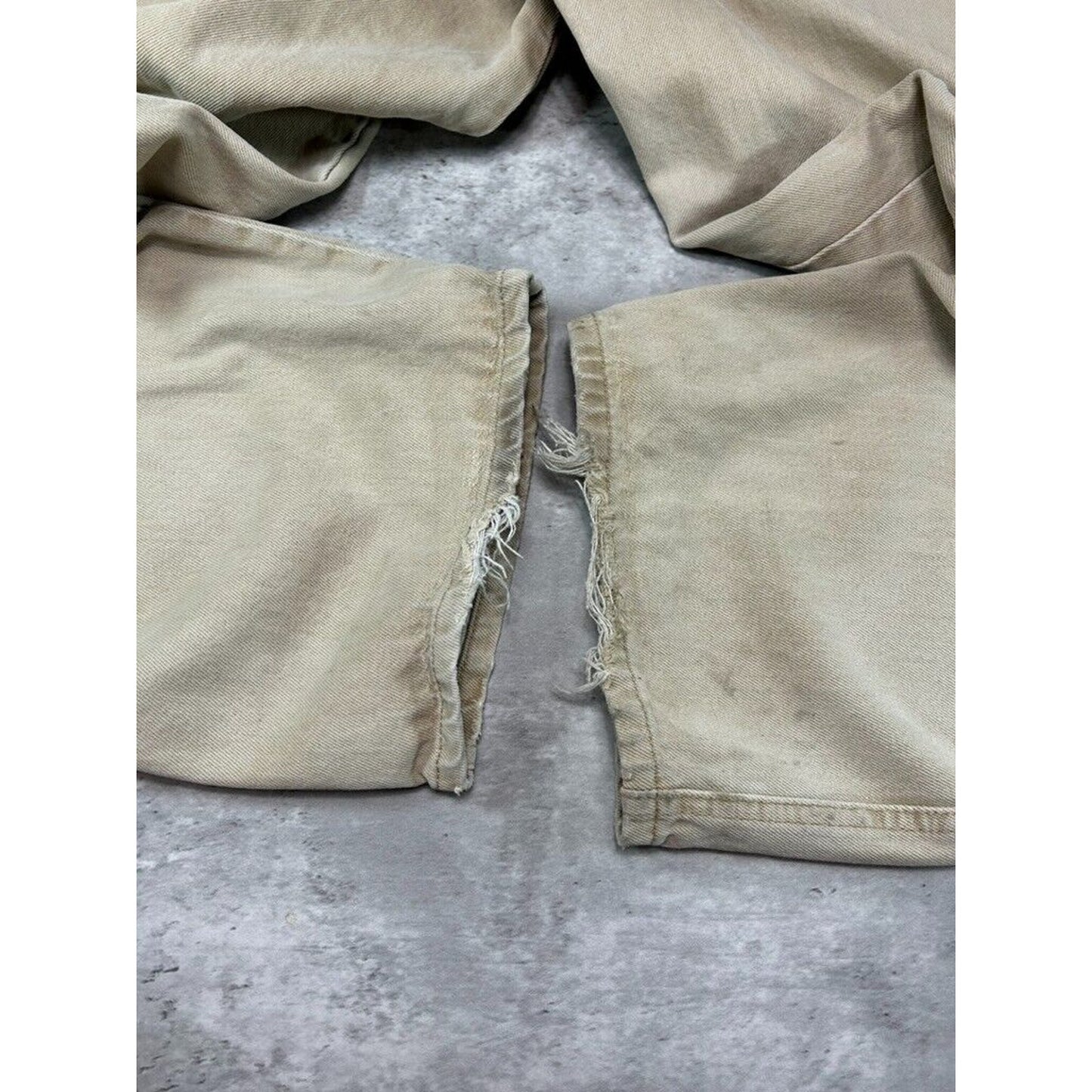 Vintage Canvas Workwear Carpenter Pants Size 37 Beige