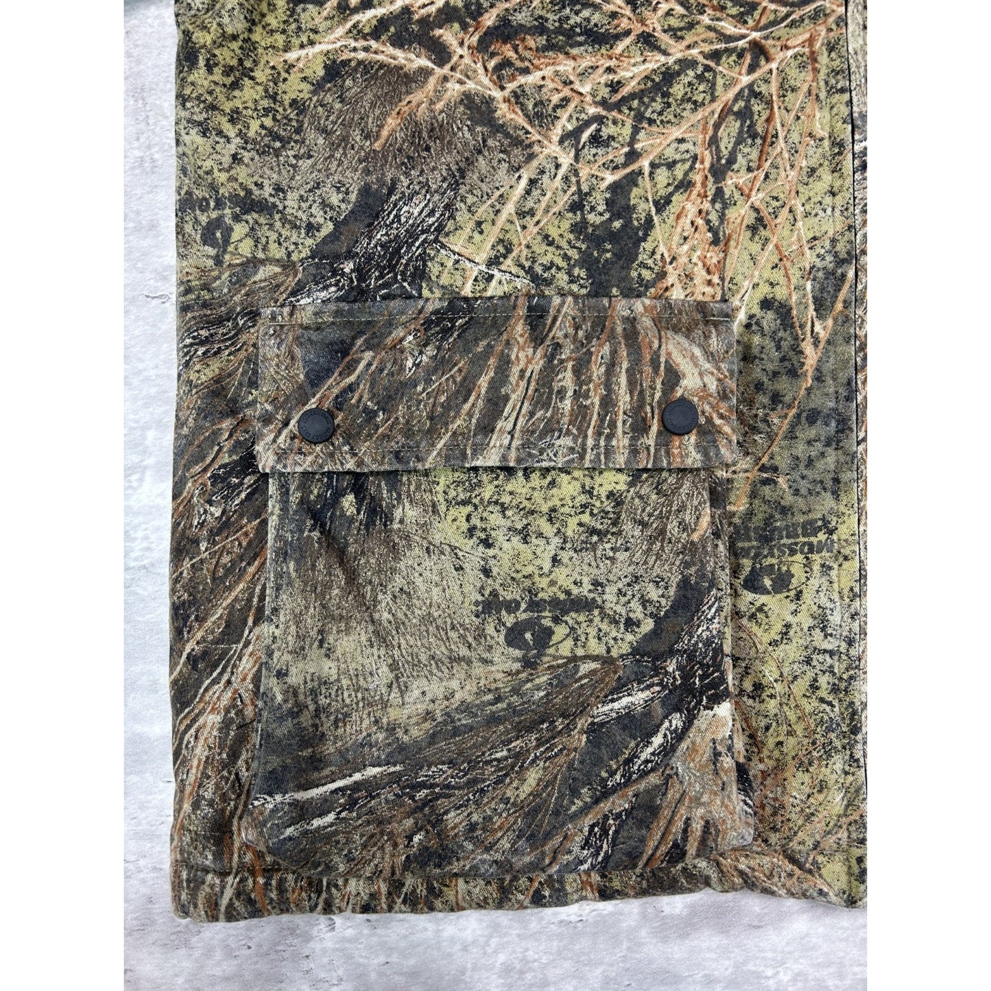 Vintage Mossy Oak Brush Tree Camo Full Zip Hooded Hunting Jacket Size Medium
