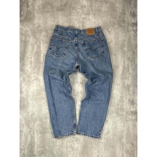 Vintage 90s Levis 550 Red Tab Medium Wash Denim Pants Size 38 Blue