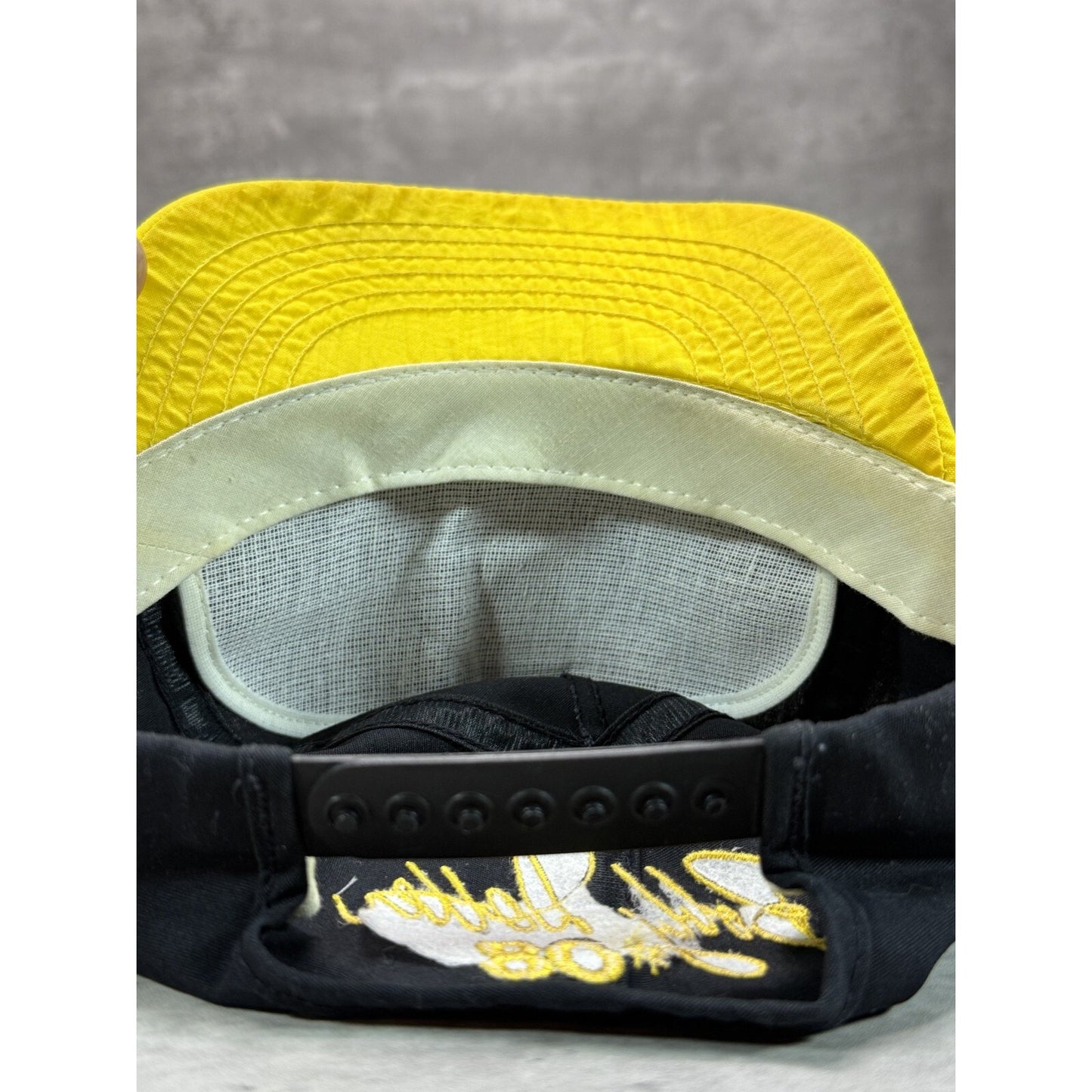 Vintage DeWalt Racing Team NASCAR Embroidered Flag Snapback Hat OSFA