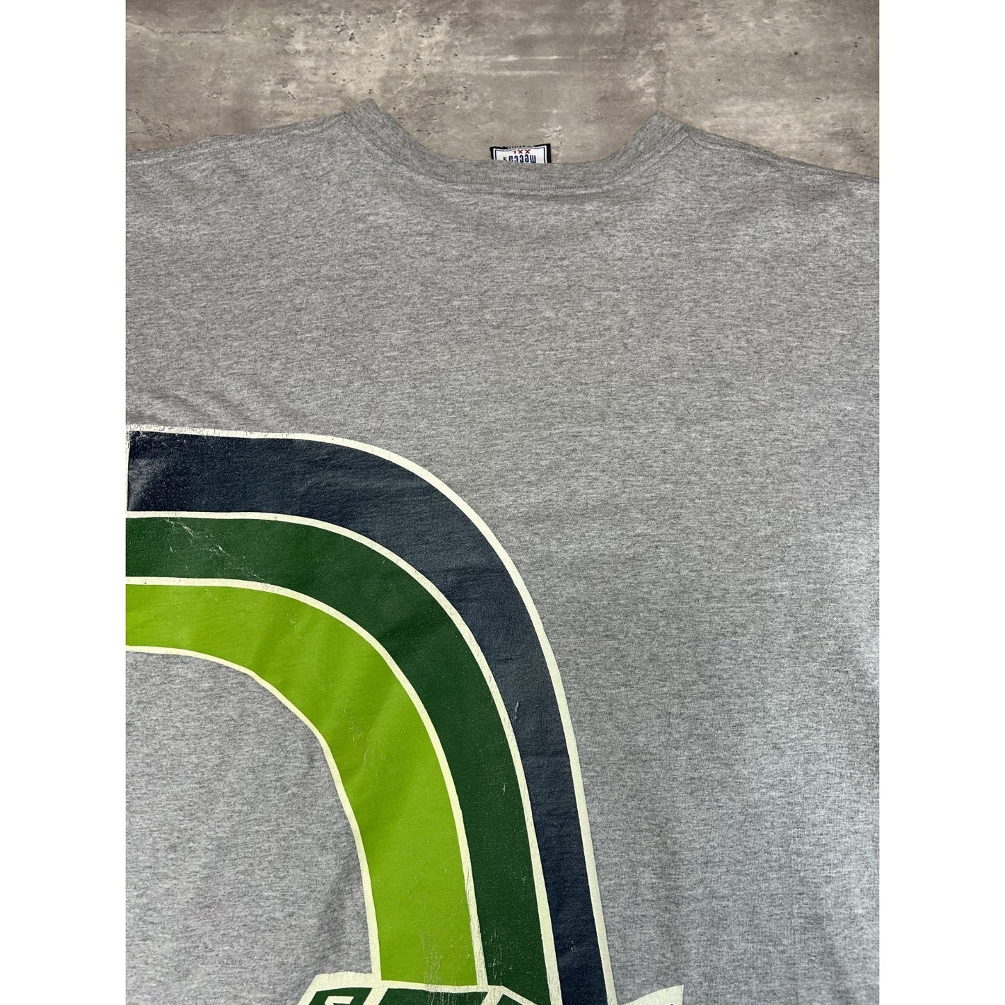 Vintage Y2K Mecca Spellout Graphic Long Sleeve T-Shirt Size 2XL Gray