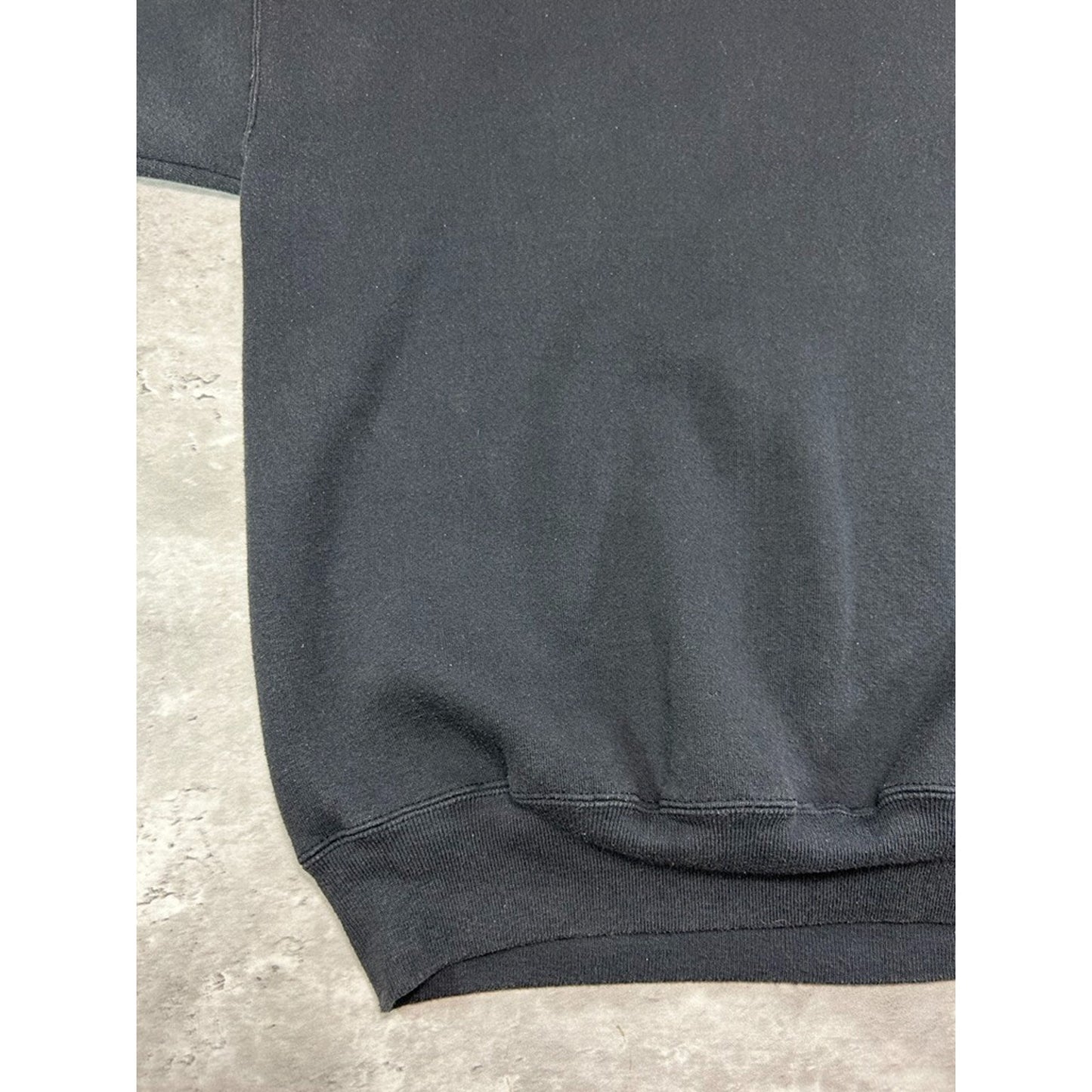 Vintage 90s Hanes Blank Pullover Crewneck Sweatshirt Size Large Black