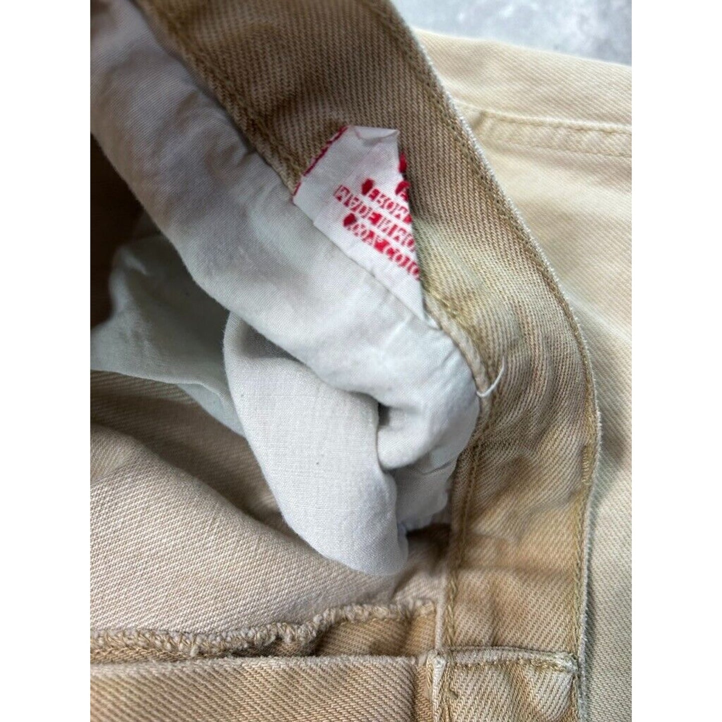 Vintage Canvas Workwear Carpenter Pants Size 37 Beige