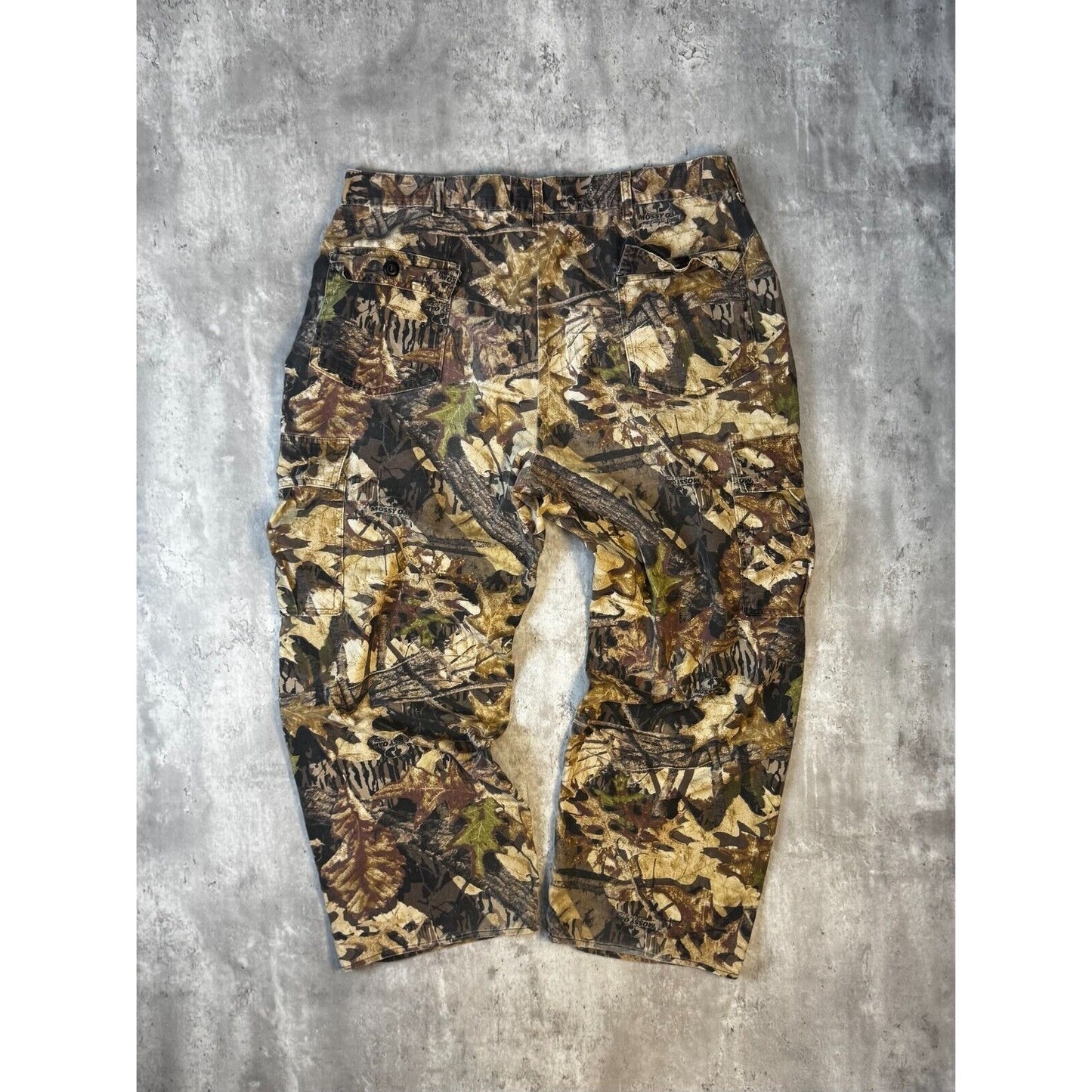 Vintage Jerzees Mossy Oak Forest Floor Camo Cargo Hunting Pants Size 41
