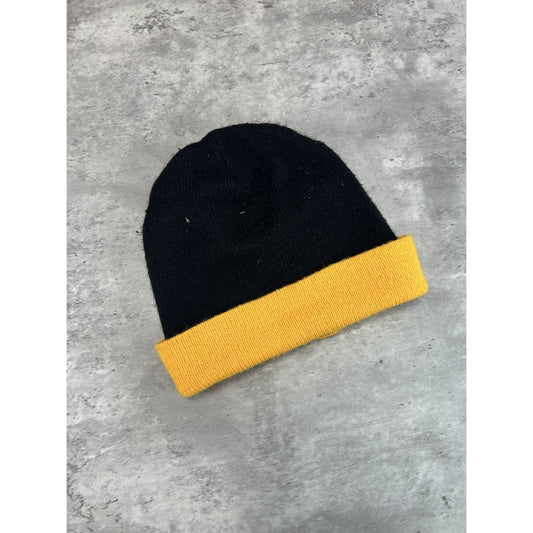 Vintage 90s Pittsburgh Steelers NFL Embroidered Spellout Beanie Hat OSFA