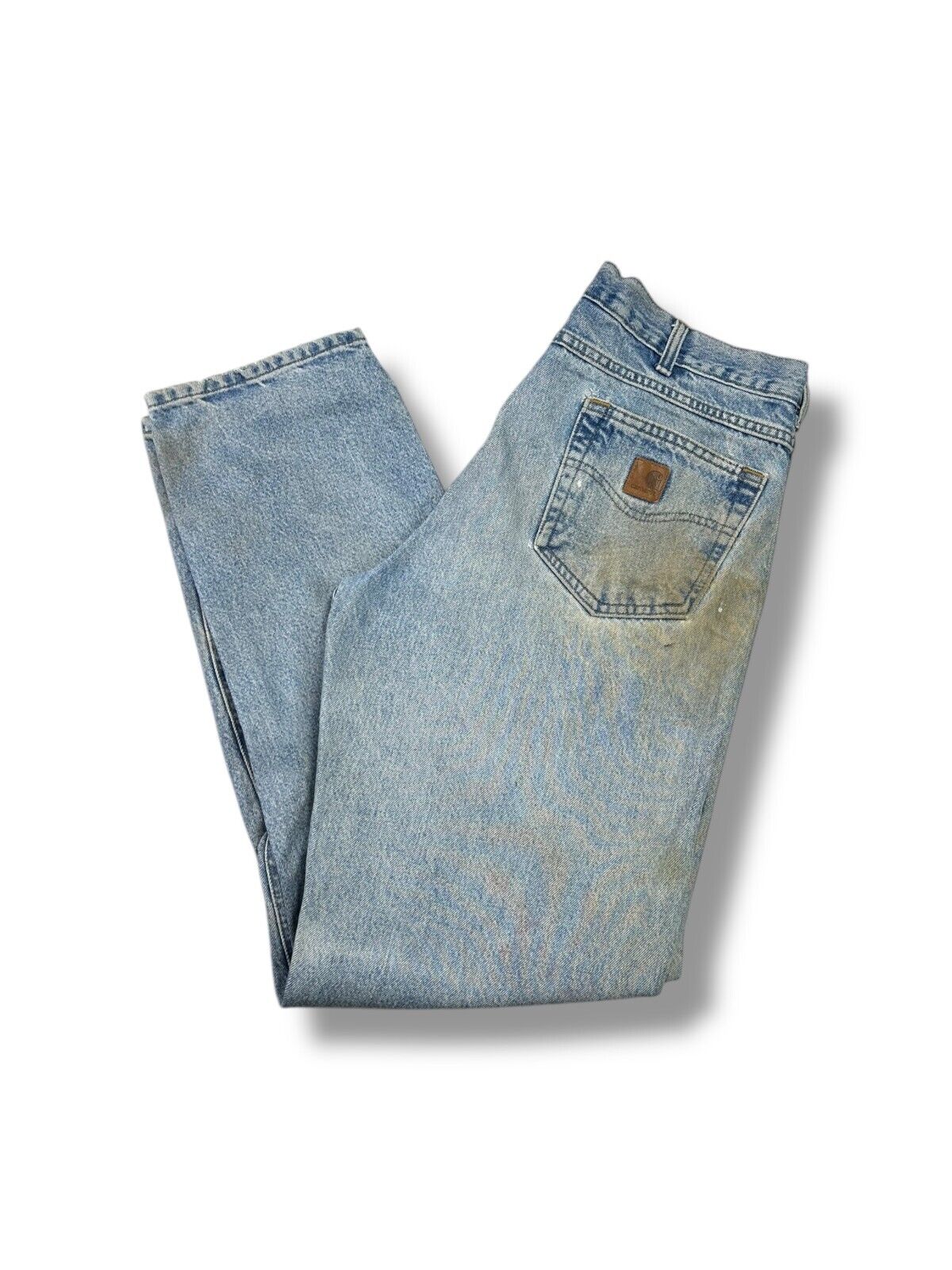 Vintage Carhartt Relaxed Fit Medium Wash Denim Workwear Pants Size 36