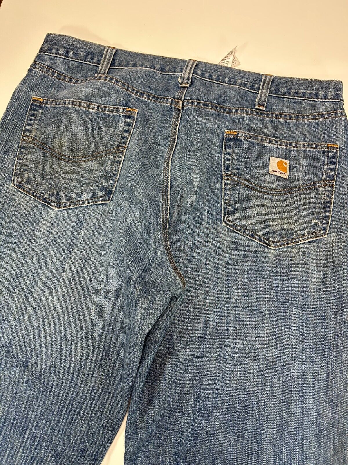 Carhartt Relaxed Fit Medium Wash Denim Workwear Pants Size 39W