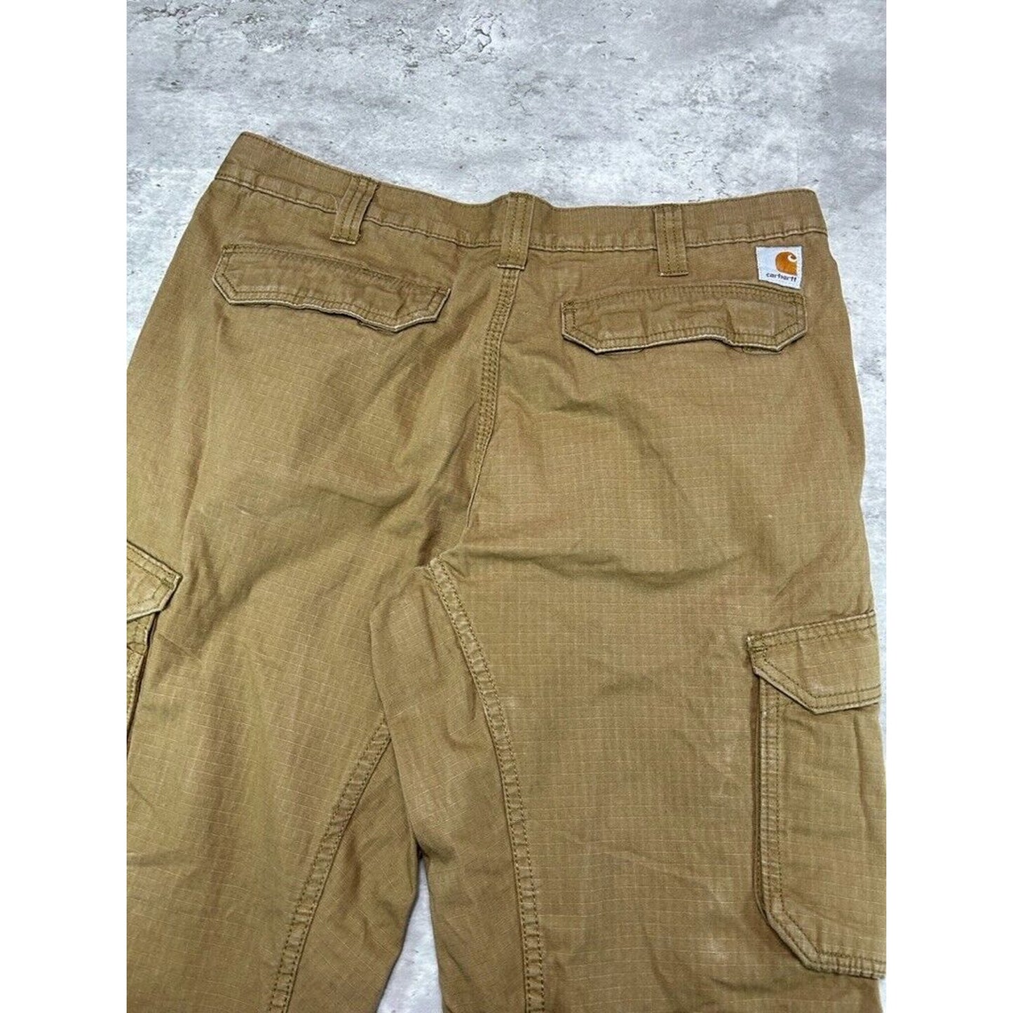 Carhartt Original Fit Ripstop Canvas Workwear Cargo Pants Size 37 Beige