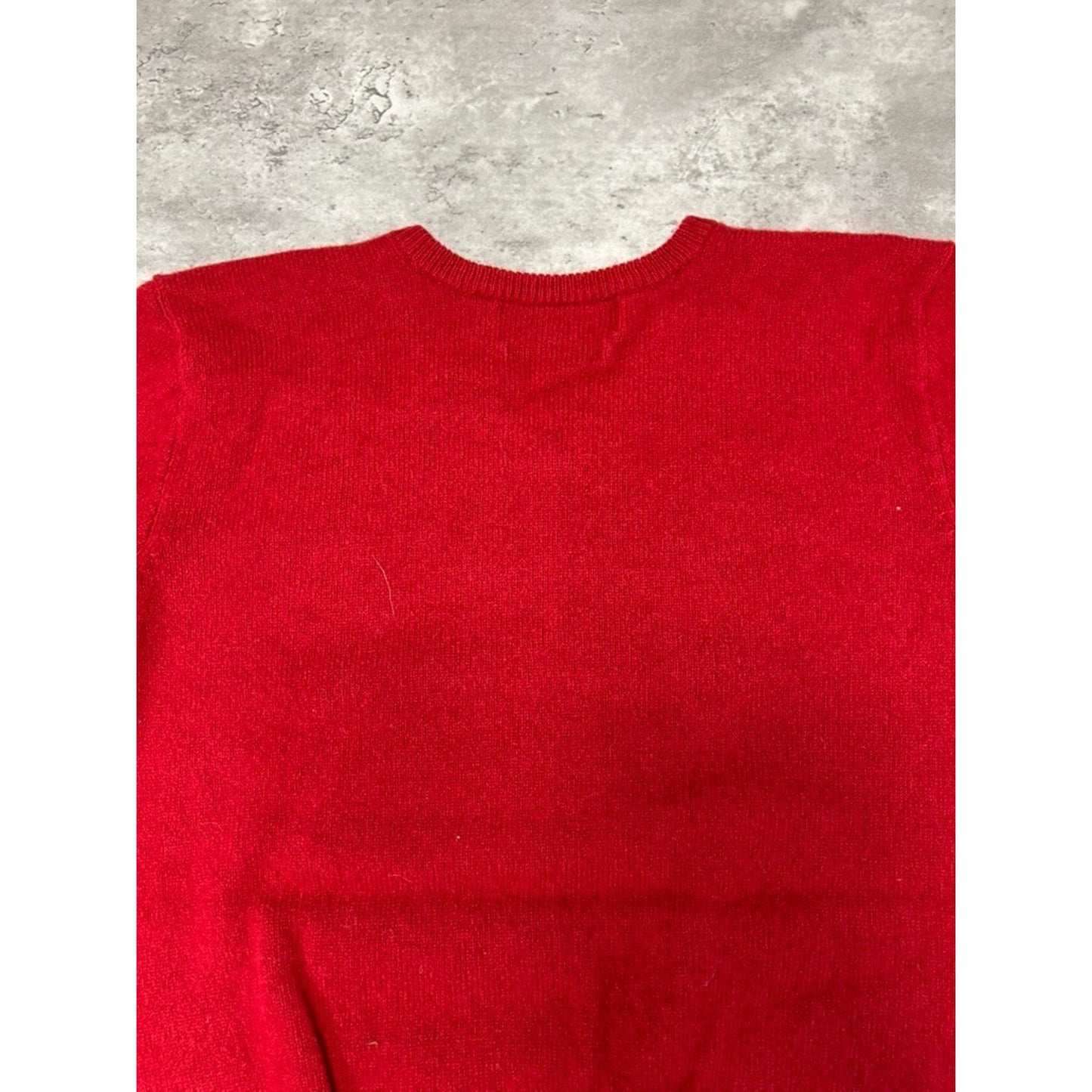 Vintage Polo Ralph Lauren Embroidered Pony 100% Wool V Neck Sweater Size Small