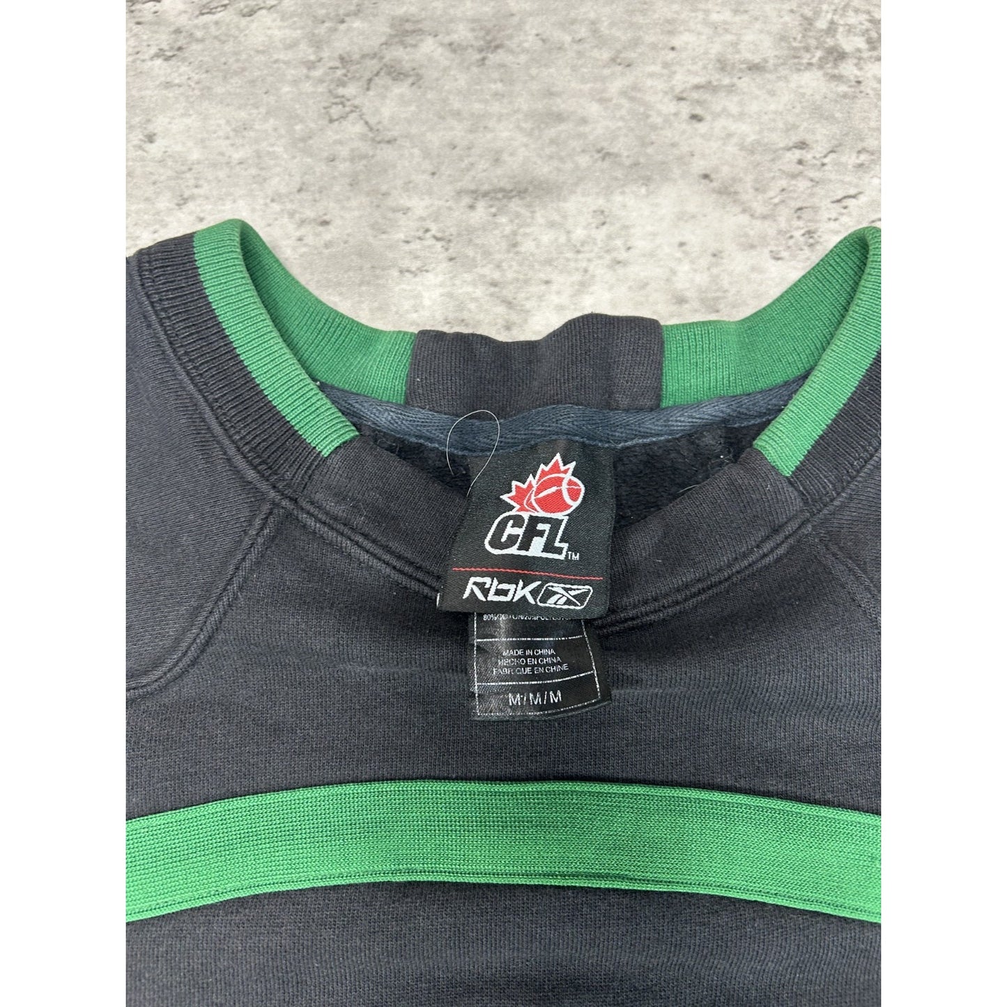 Vintage Saskatchewan Roughriders CFL Embroidered Reebok Sweatshirt Size Medium