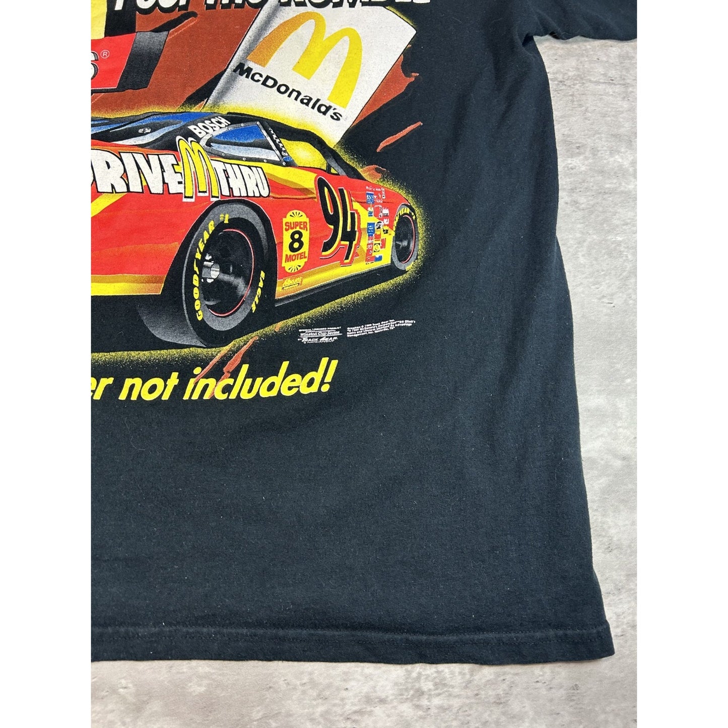 Vintage 1999 Bill Elliott #94 Feel The Rumble Nascar Racing T-Shirt Size XL
